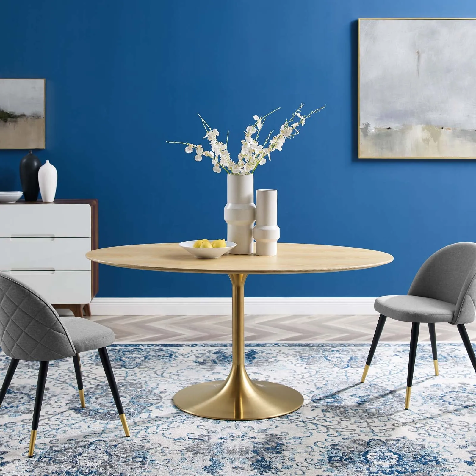 Lippa 60" Oval Wood Dining Table By Modway - EEI-5525