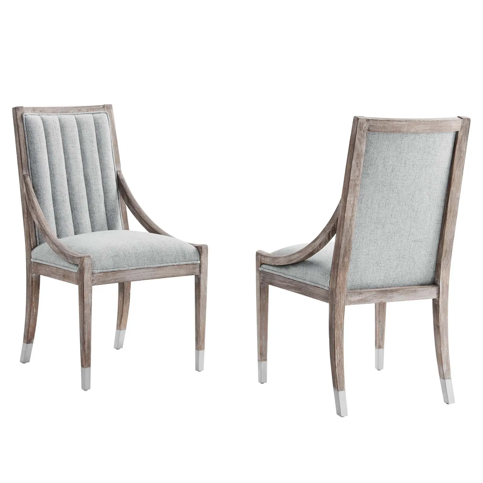 Maison French Vintage Tufted Fabric Dining Armchairs Set of 2 By Modway - EEI-6624