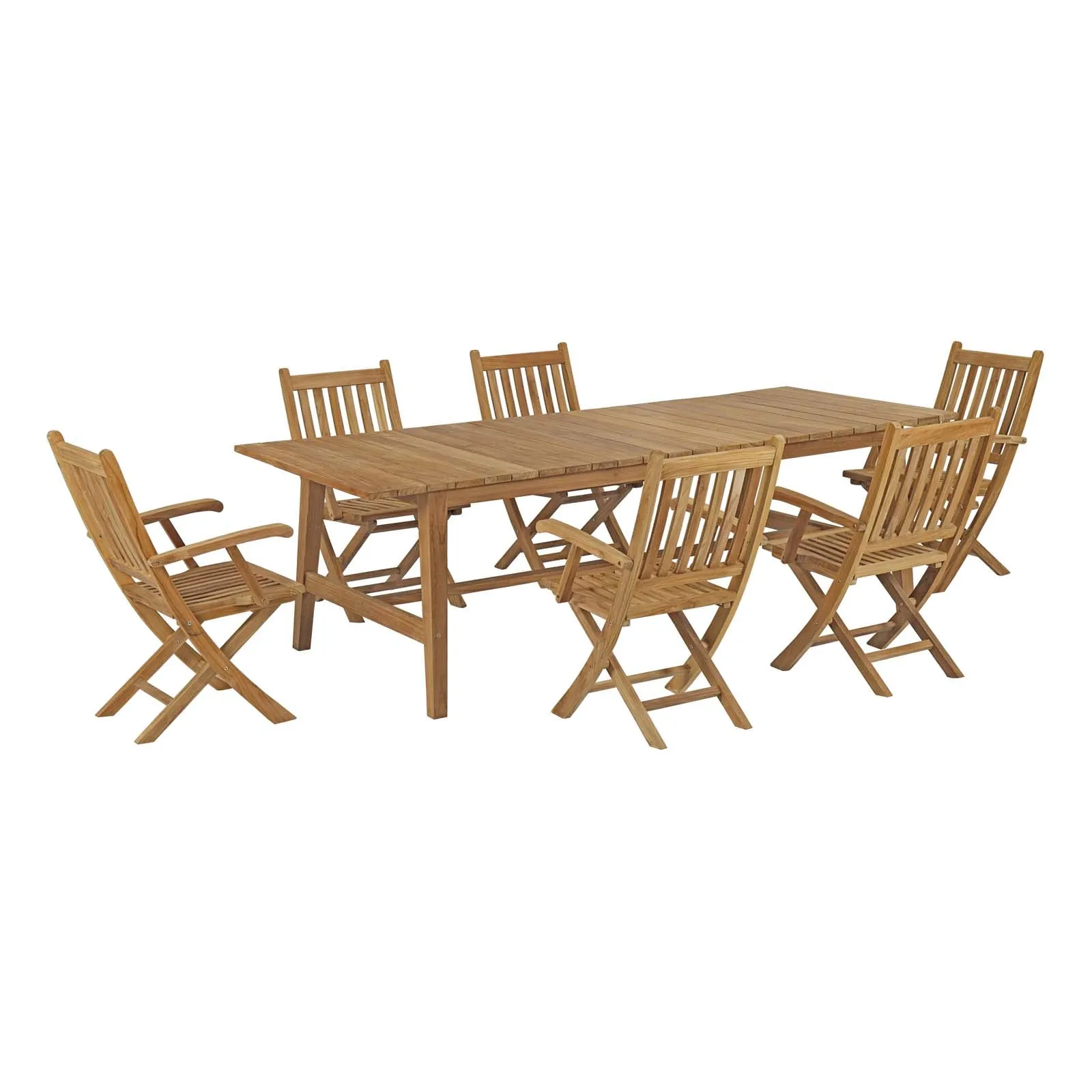 Marina 7 Piece Outdoor Patio Teak Dining Set By Modway - EEI-3310
