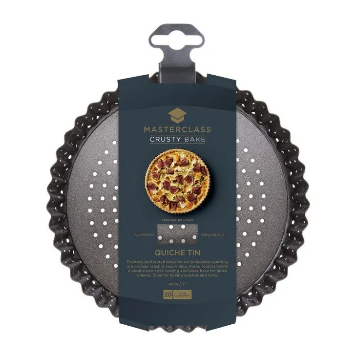 MasterClass Crusty Bake Non-Stick 18cm Fluted Round Flan