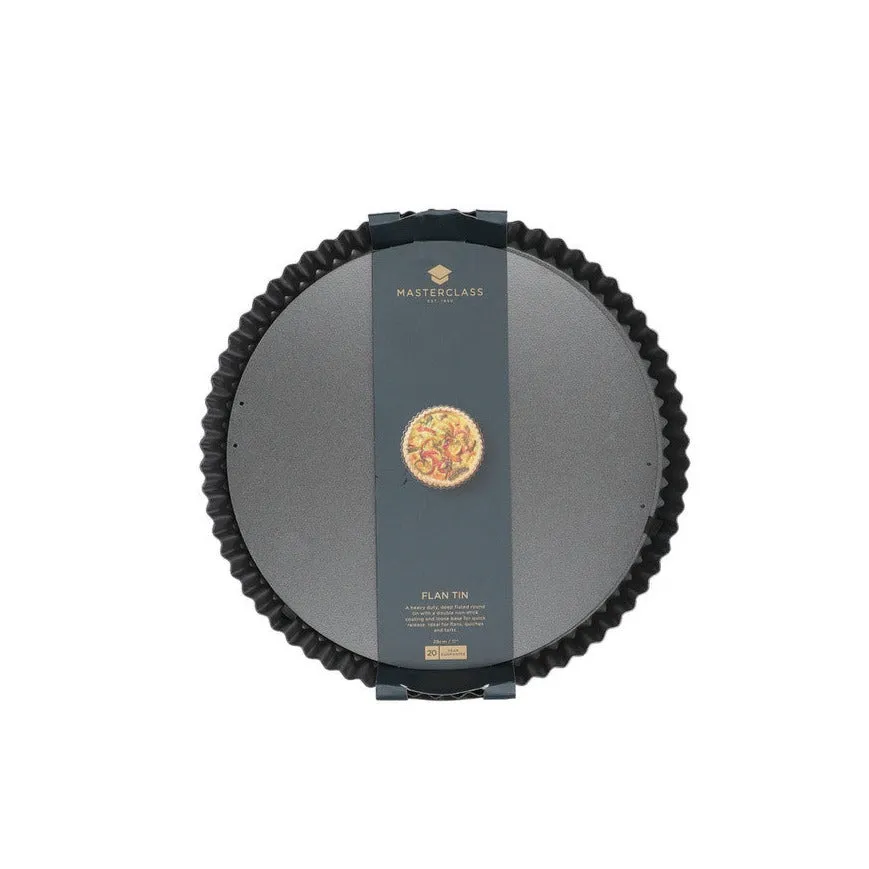 MasterClass Non-Stick 28cm Fluted Round Flan Tin