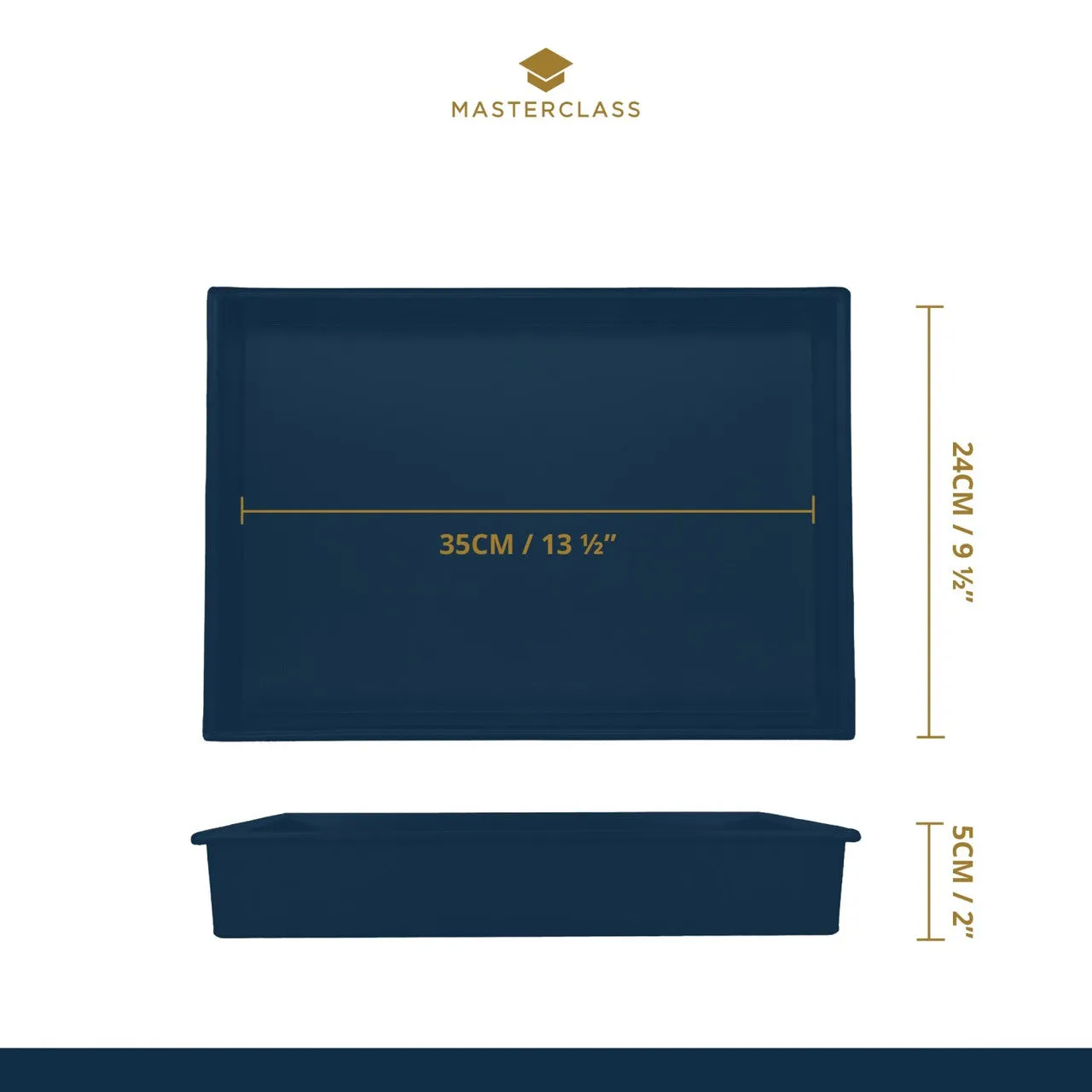 MasterClass Non-Stick 35cm x 24cm Rectangular Deep Pan