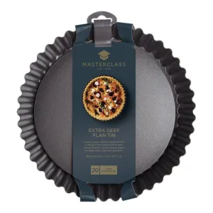 MasterClass Non-Stick Extra Deep 25cm Fluted Flan Tin