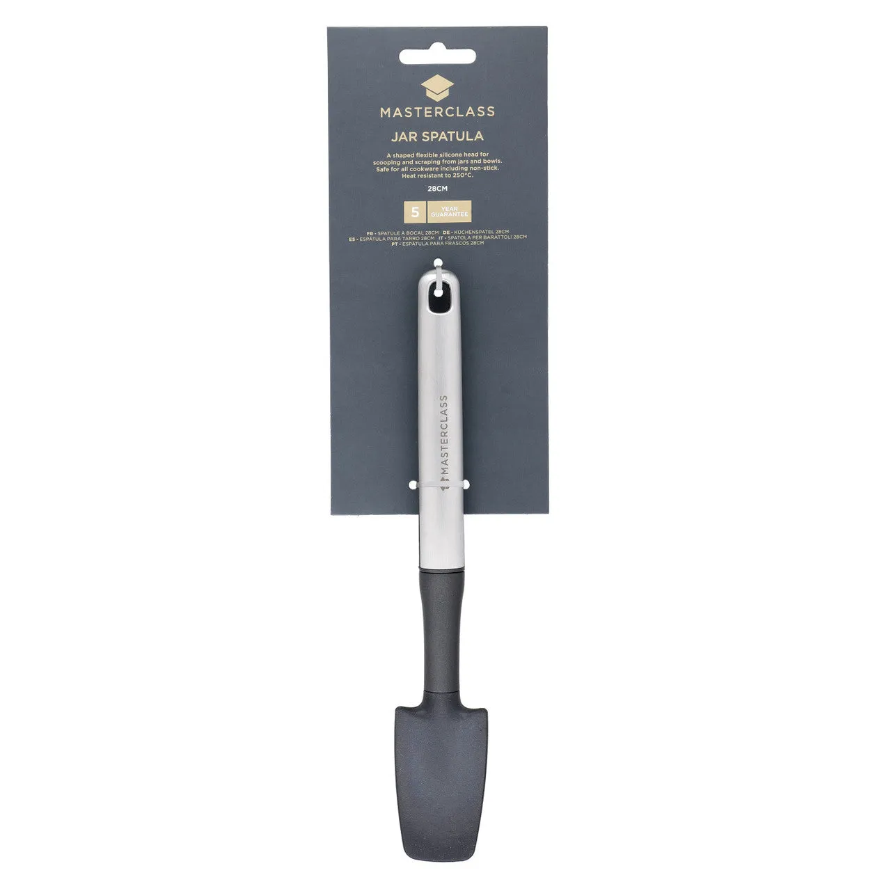 MasterClass Soft Grip Stainless Steel 28cm Jar Spatula