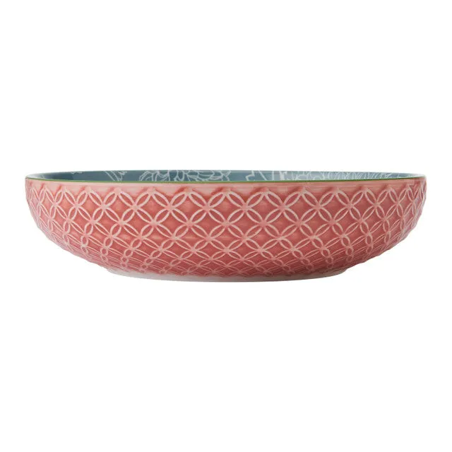 Mikasa 21cm Leaf & Geometric Stoneware Bowl