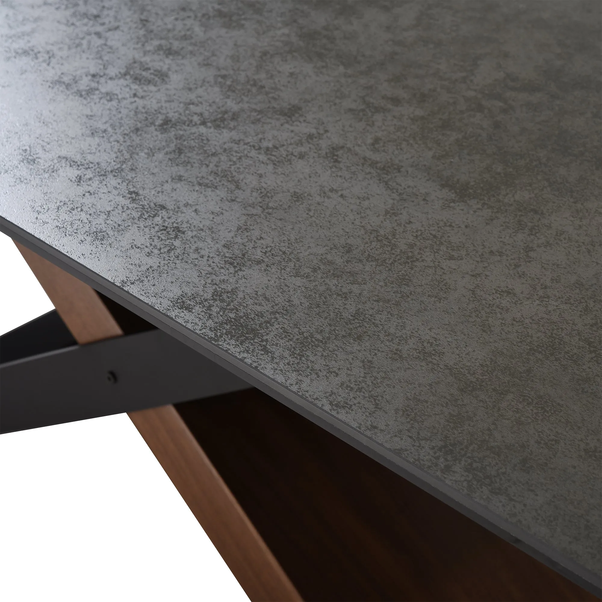 Milena Extendable Dining Table in Stone and Wood By Armen Living
