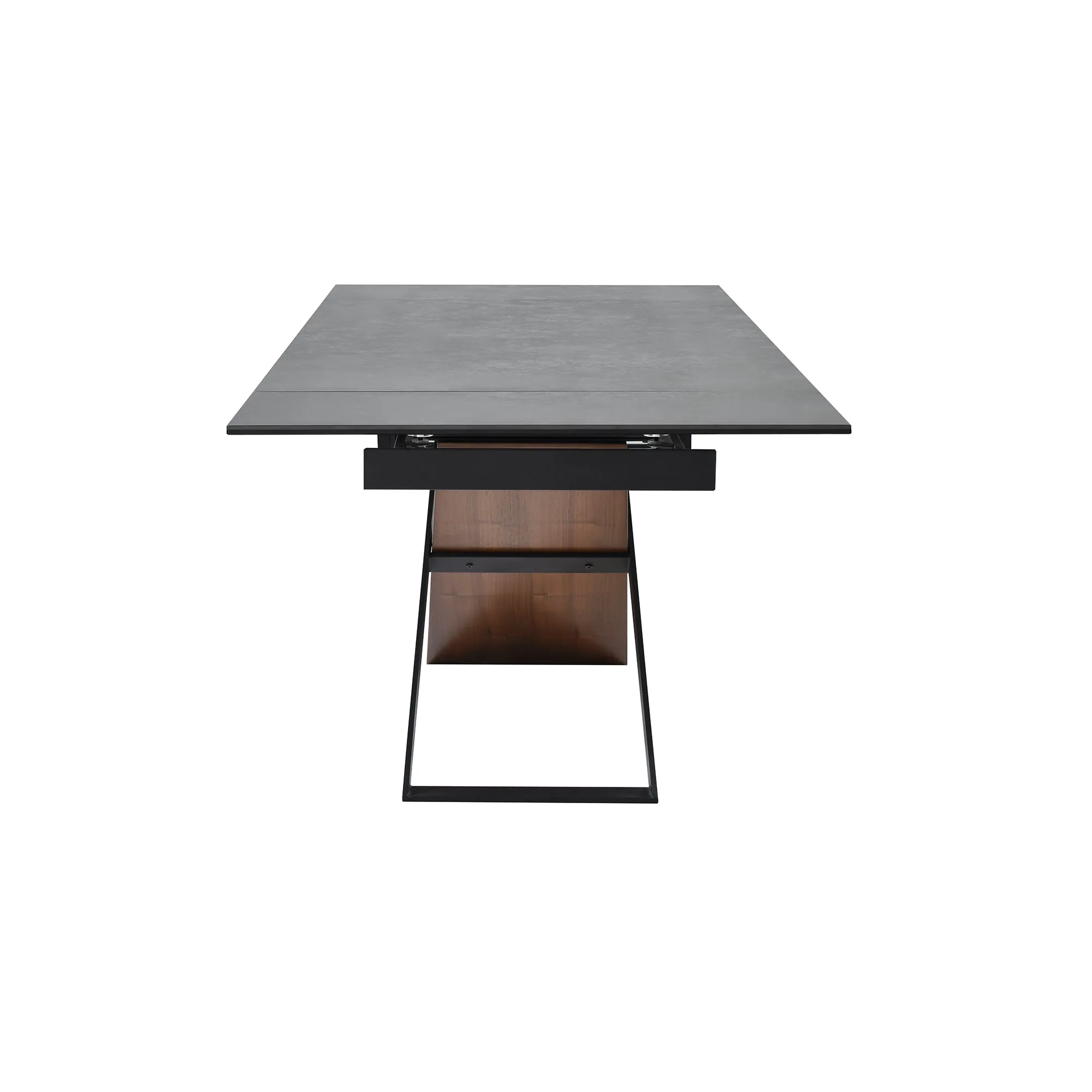 Milena Extendable Dining Table in Stone and Wood By Armen Living