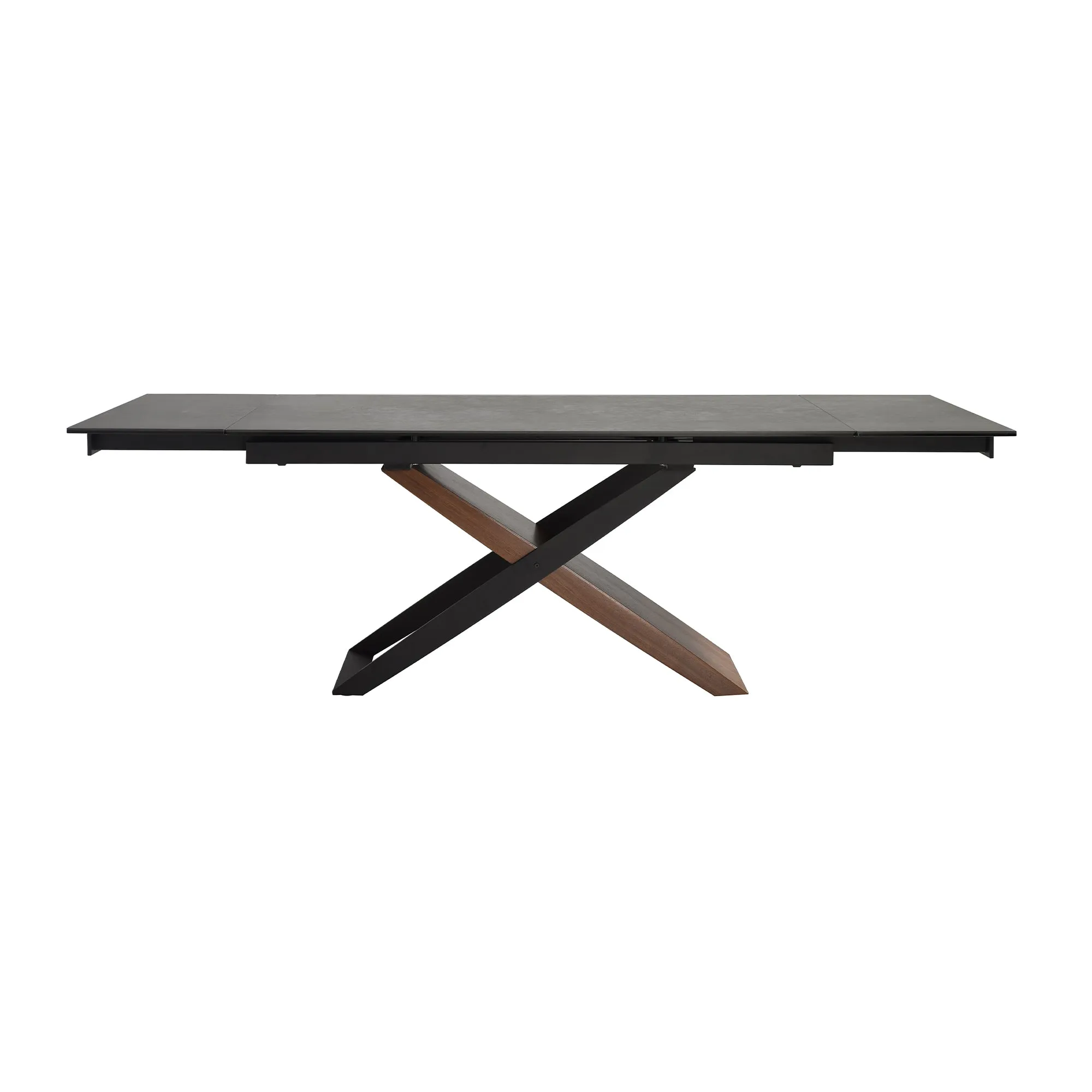Milena Extendable Dining Table in Stone and Wood By Armen Living