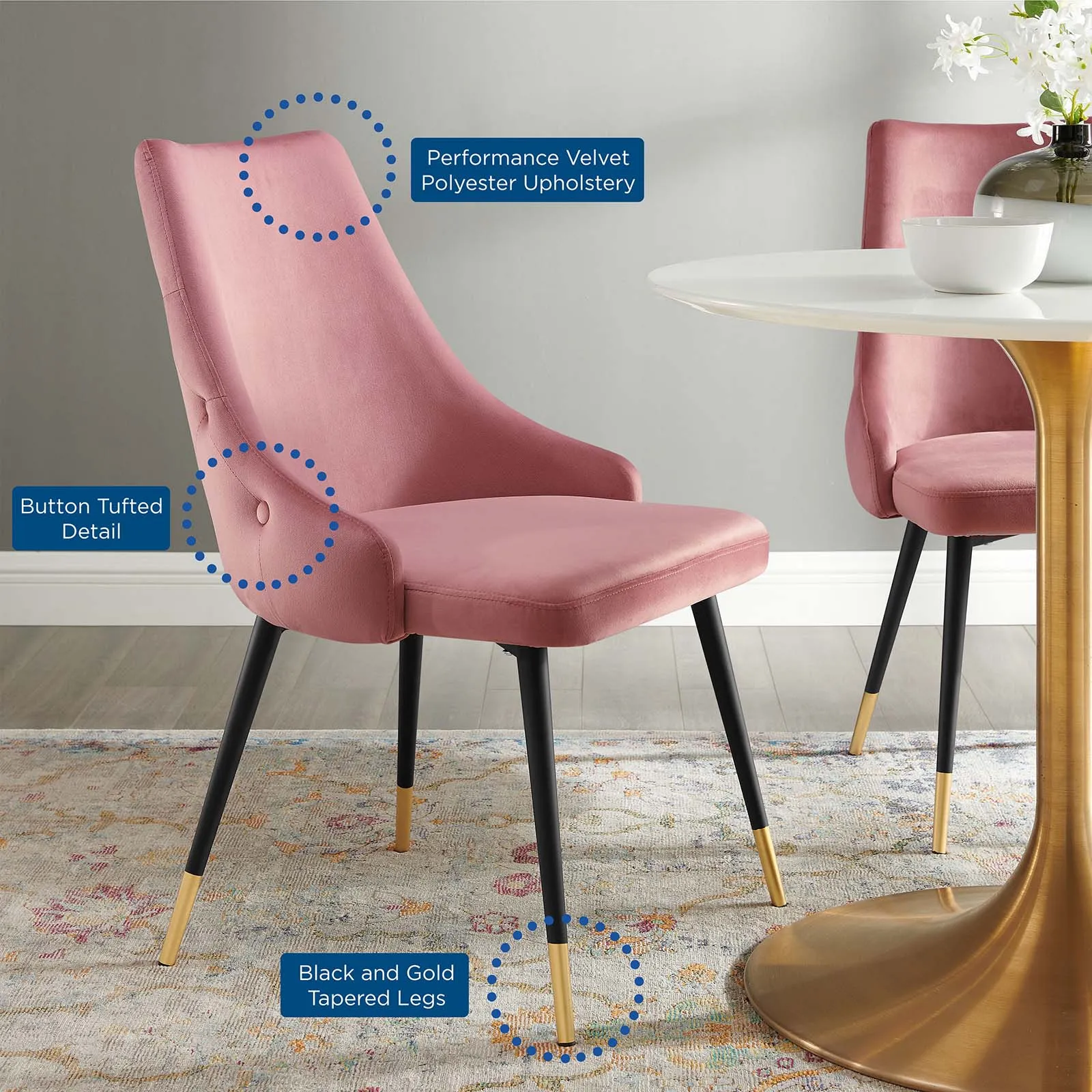 Modway Adorn Tufted Performance Velvet Dining Side Chair - EEI-3907