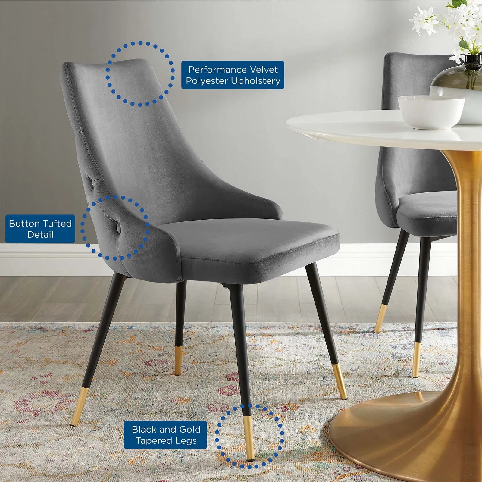 Modway Adorn Tufted Performance Velvet Dining Side Chair - EEI-3907