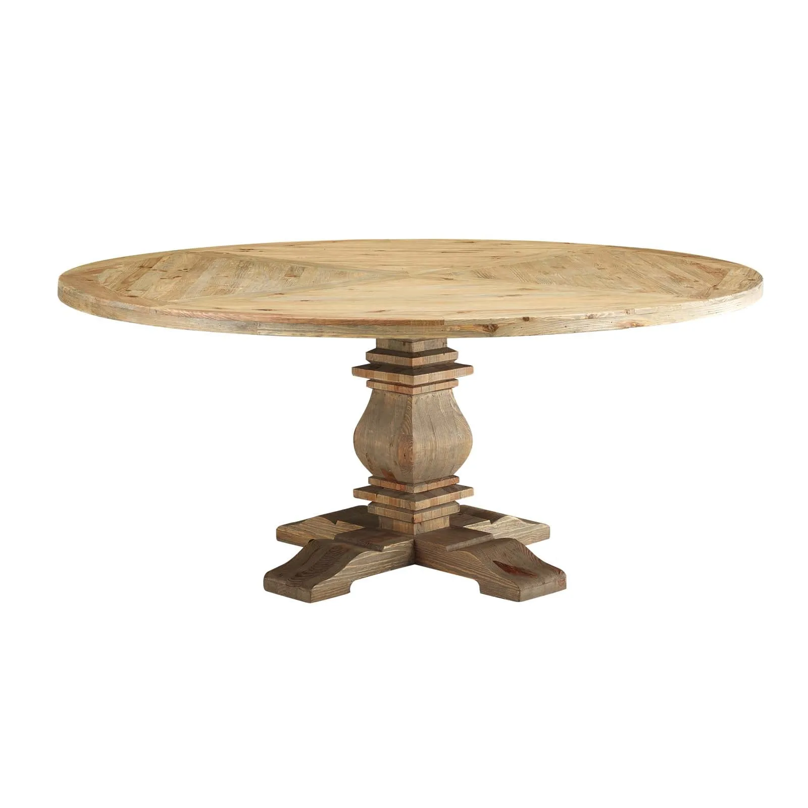 Modway Column 71" Round Pine Wood Dining Table - EEI-3495