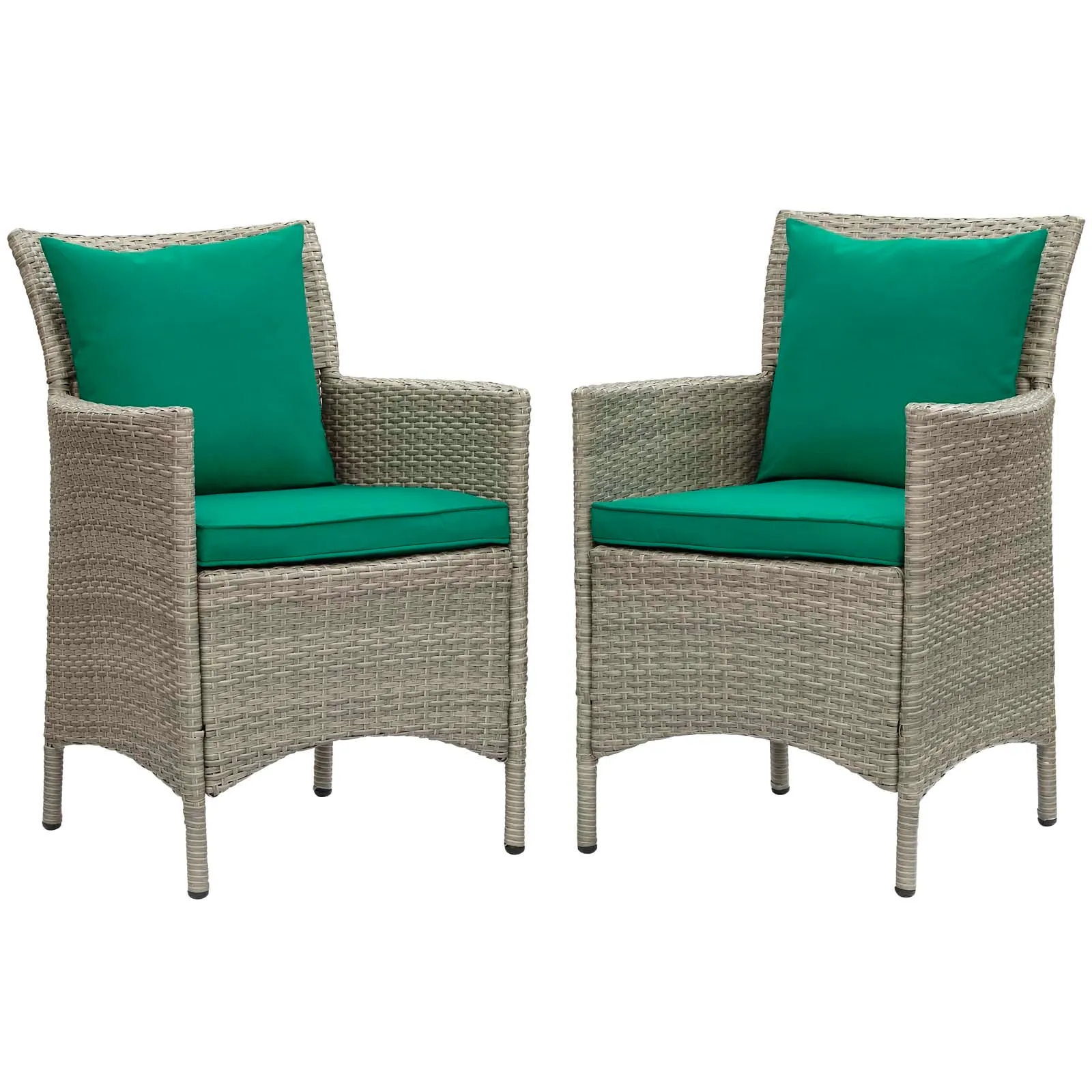 Modway Conduit Outdoor Patio Wicker Rattan Dining Armchair Set of 2 - EEI-4027