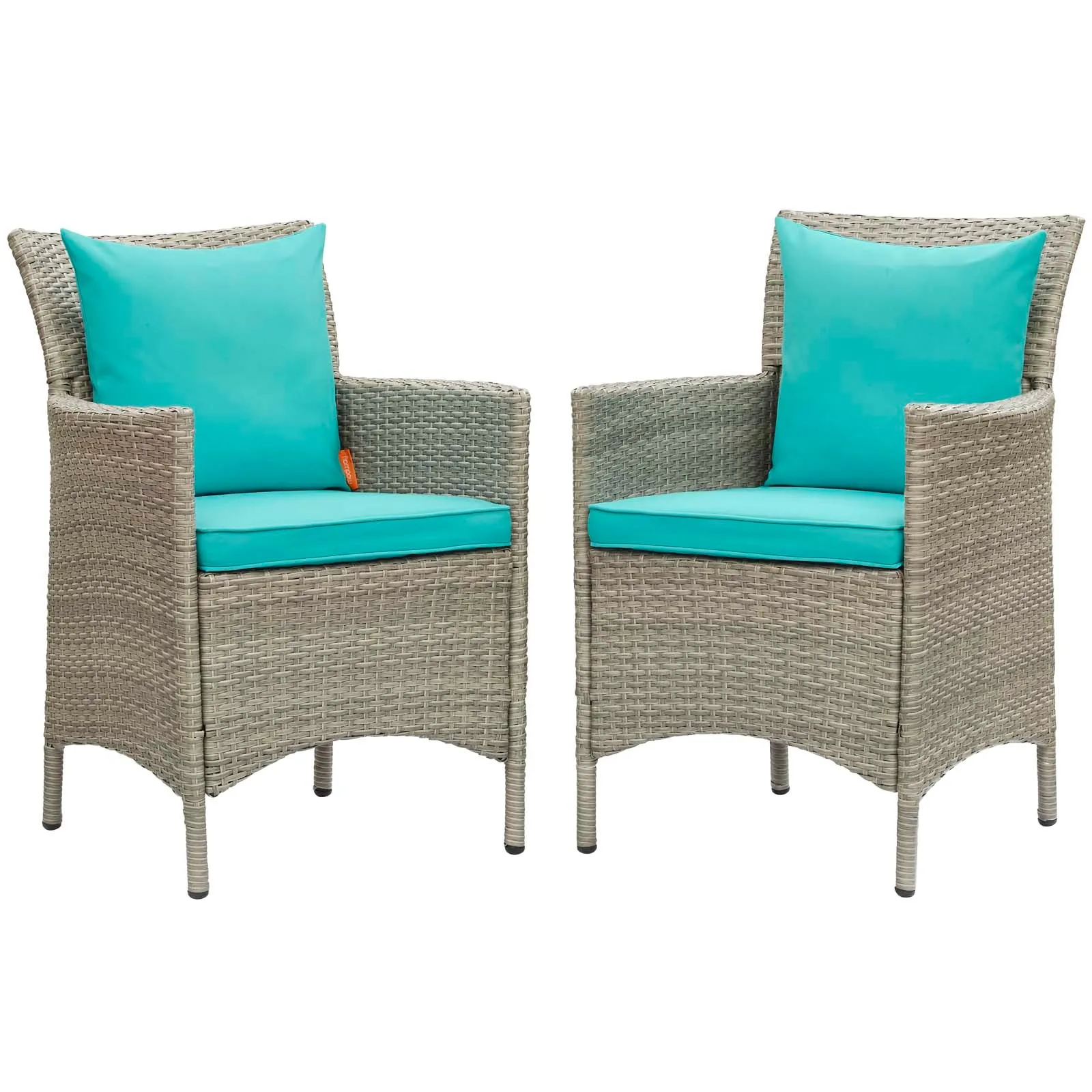 Modway Conduit Outdoor Patio Wicker Rattan Dining Armchair Set of 2 - EEI-4027
