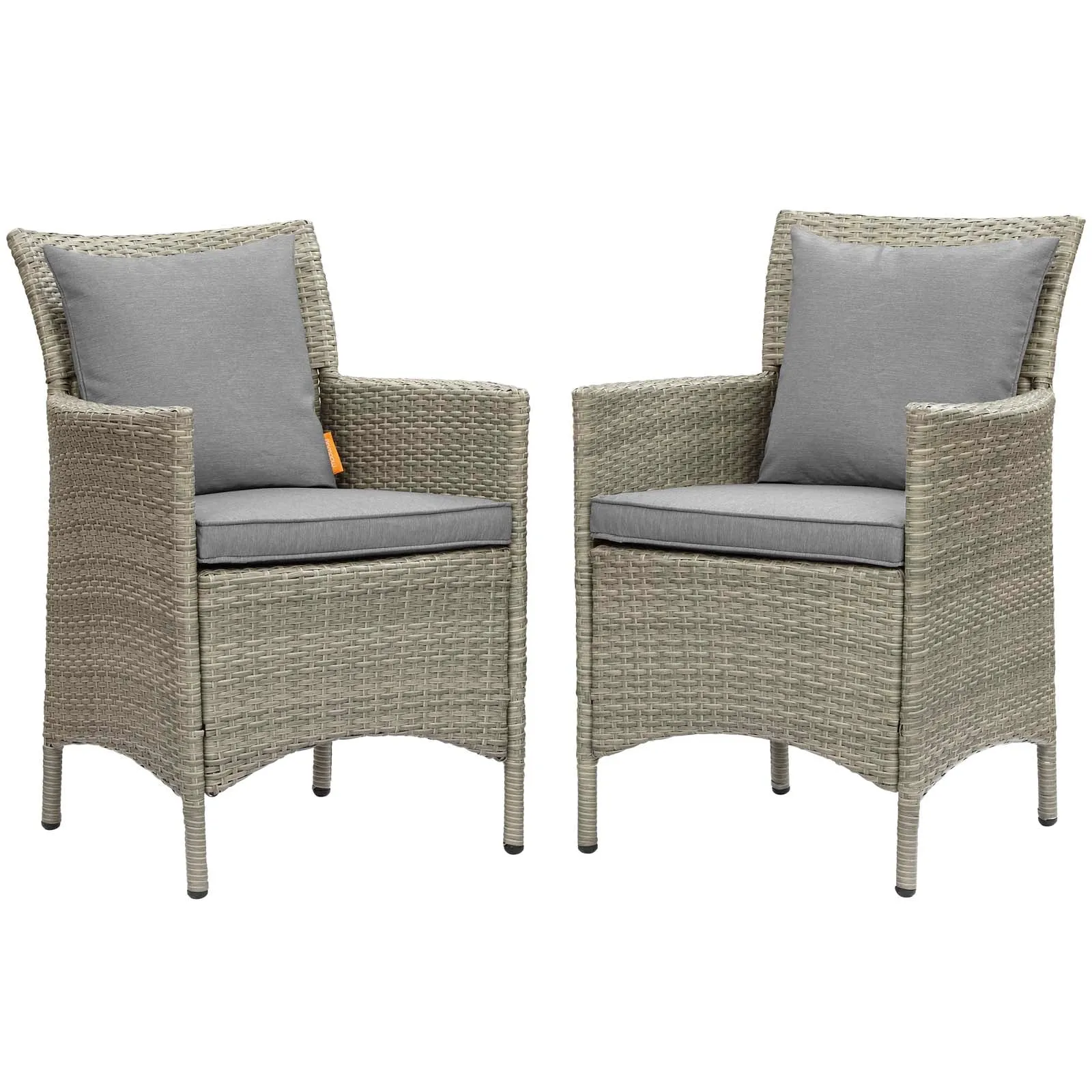 Modway Conduit Outdoor Patio Wicker Rattan Dining Armchair Set of 2 - EEI-4027