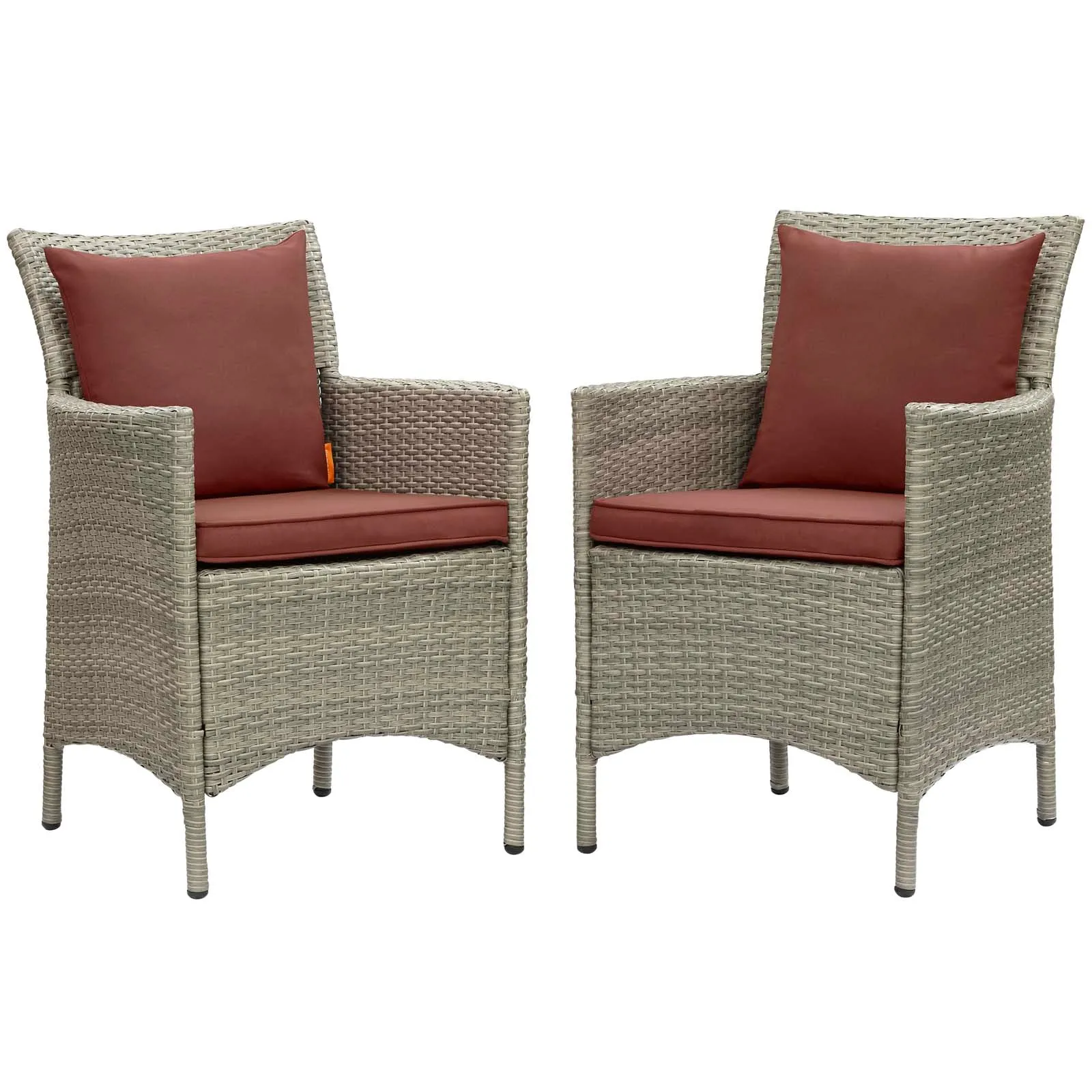Modway Conduit Outdoor Patio Wicker Rattan Dining Armchair Set of 2 - EEI-4027