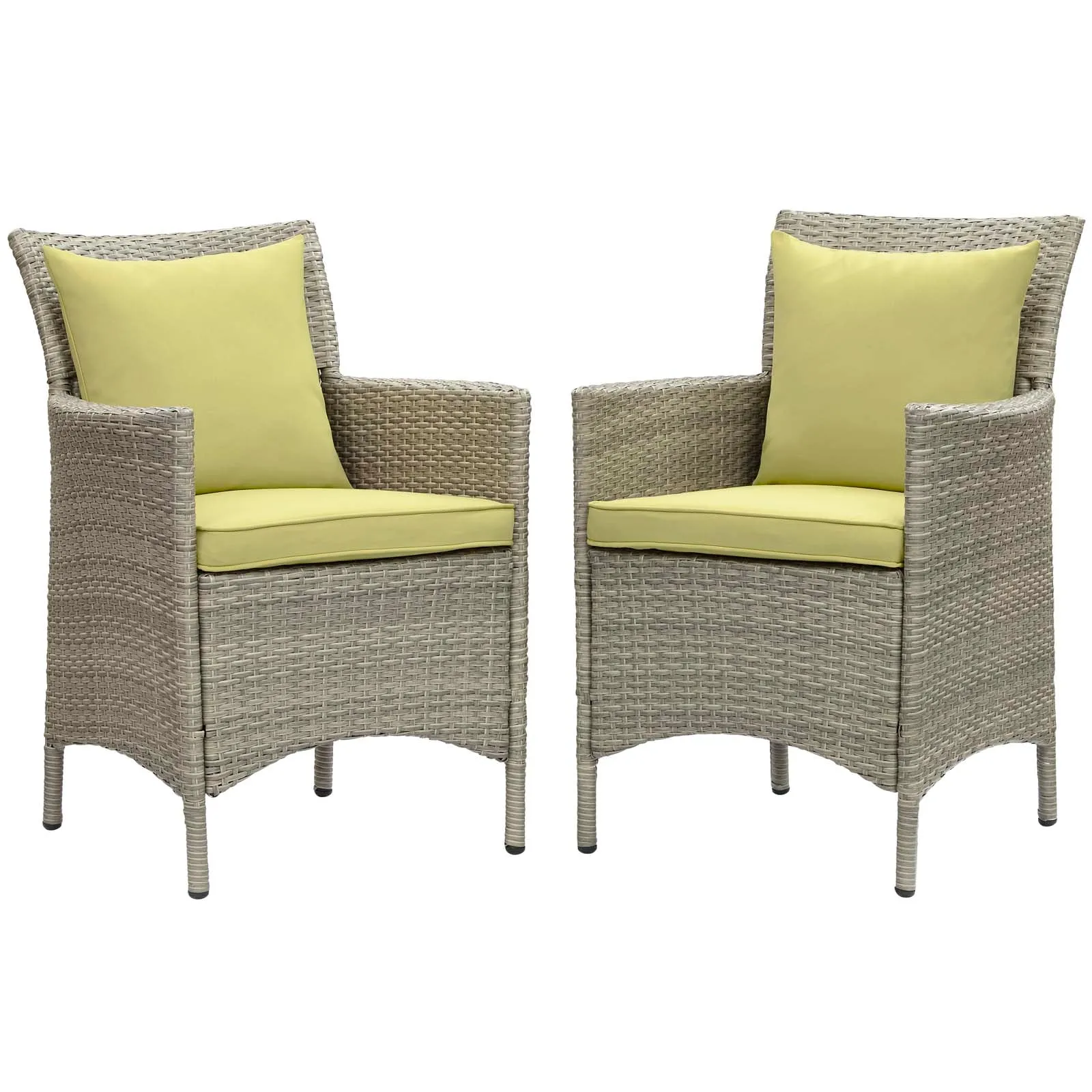 Modway Conduit Outdoor Patio Wicker Rattan Dining Armchair Set of 2 - EEI-4027