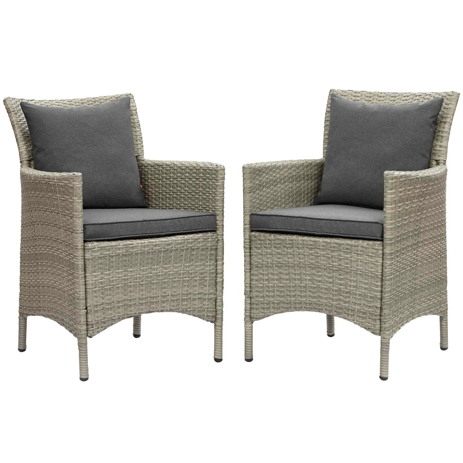 Modway Conduit Outdoor Patio Wicker Rattan Dining Armchair Set of 2 - EEI-4027