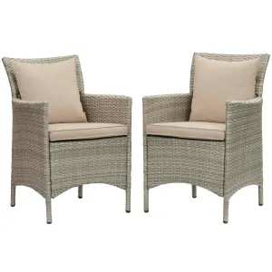 Modway Conduit Outdoor Patio Wicker Rattan Dining Armchair Set of 2 - EEI-4027