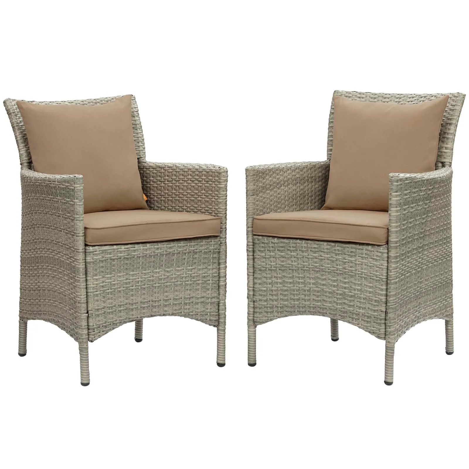 Modway Conduit Outdoor Patio Wicker Rattan Dining Armchair Set of 2 - EEI-4027