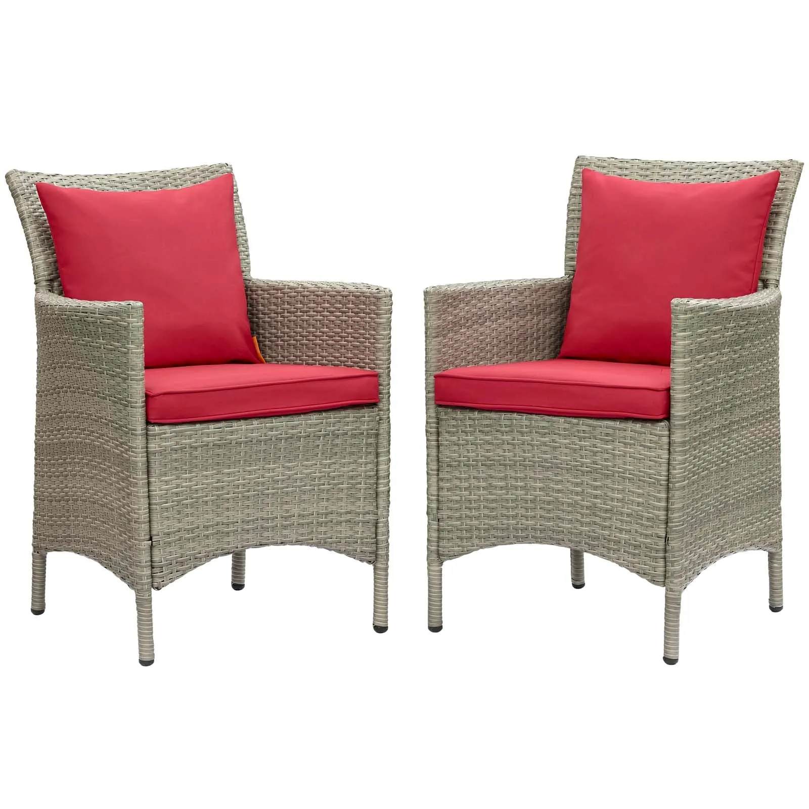 Modway Conduit Outdoor Patio Wicker Rattan Dining Armchair Set of 2 - EEI-4027