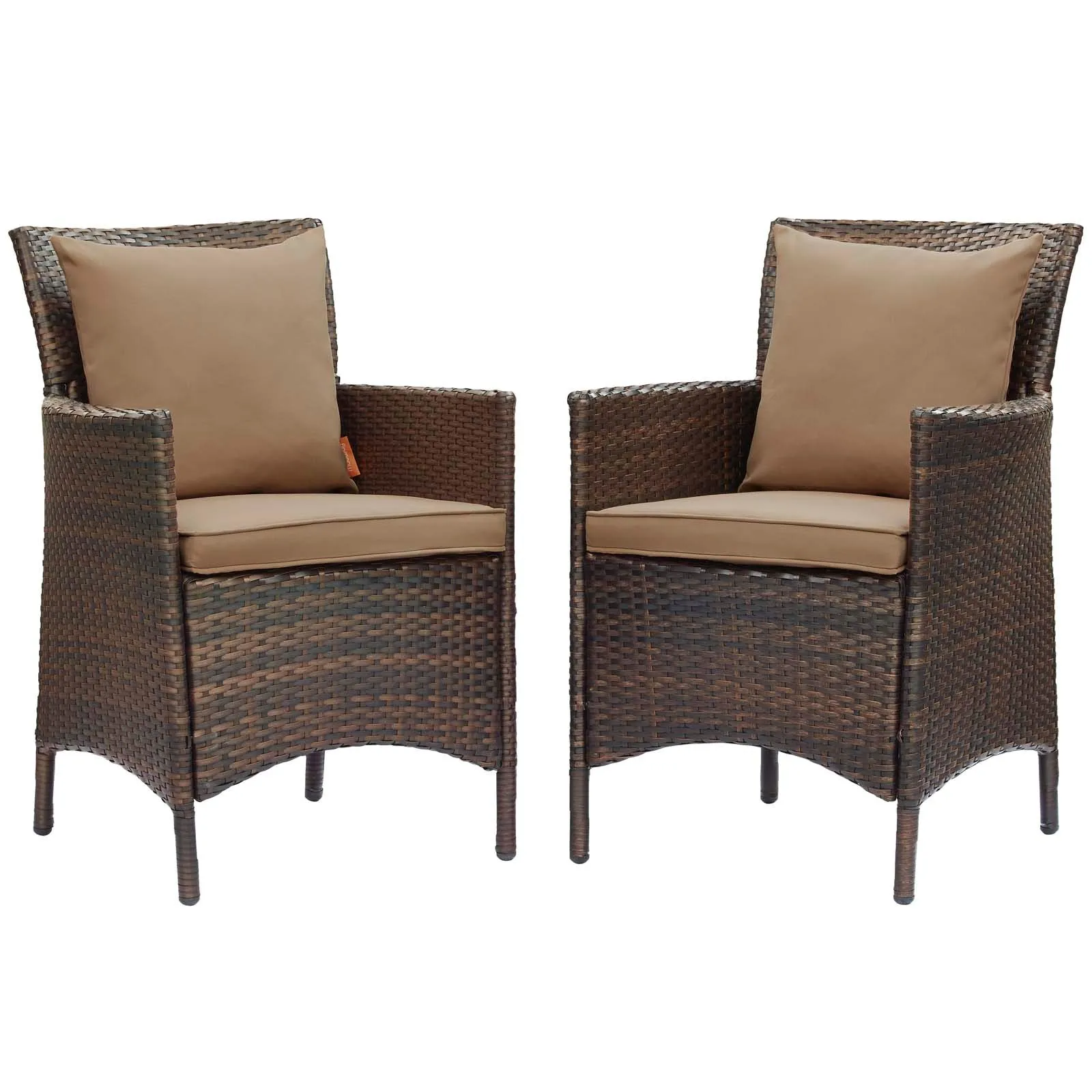 Modway Conduit Outdoor Patio Wicker Rattan Dining Armchair Set of 2 - EEI-4030