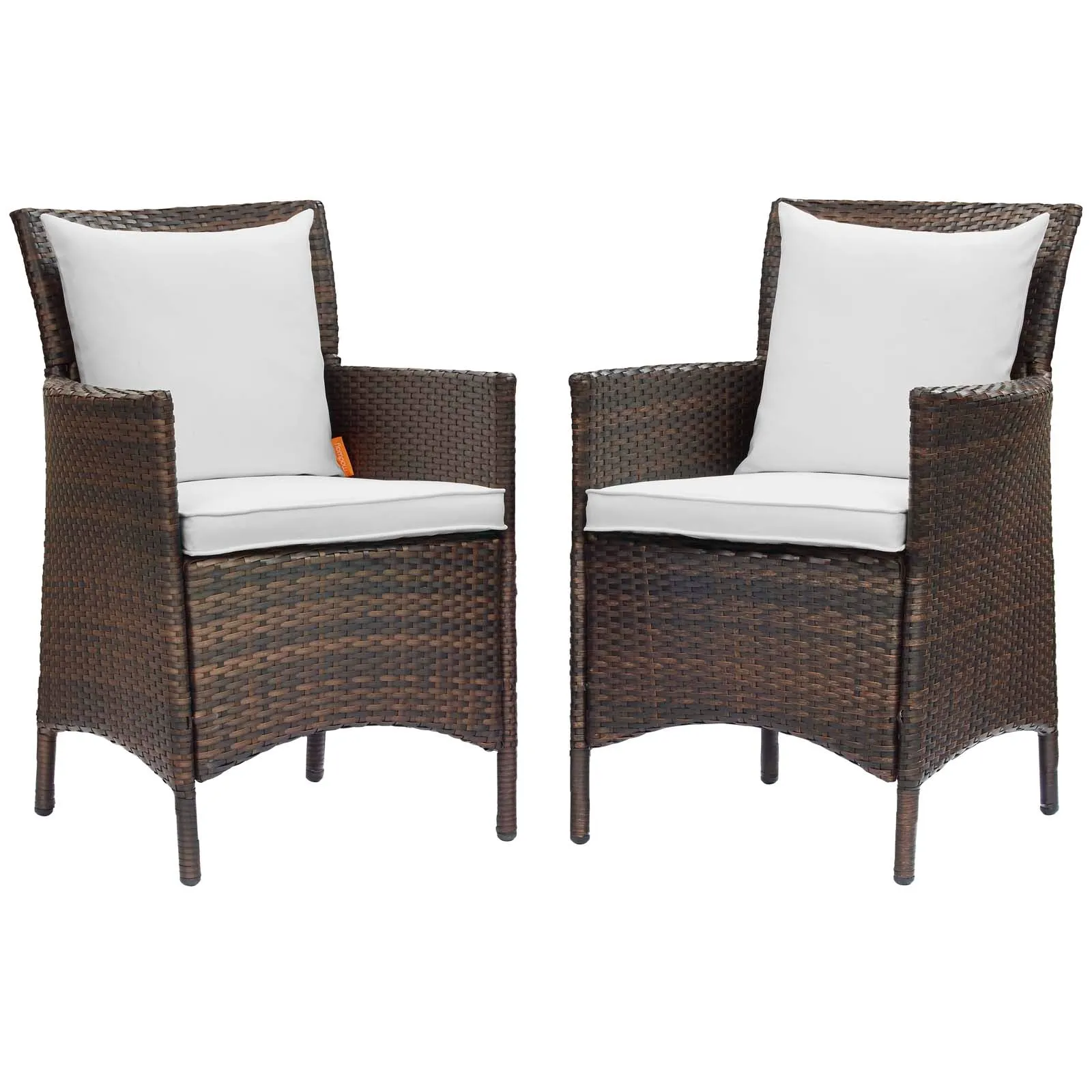 Modway Conduit Outdoor Patio Wicker Rattan Dining Armchair Set of 2 - EEI-4030