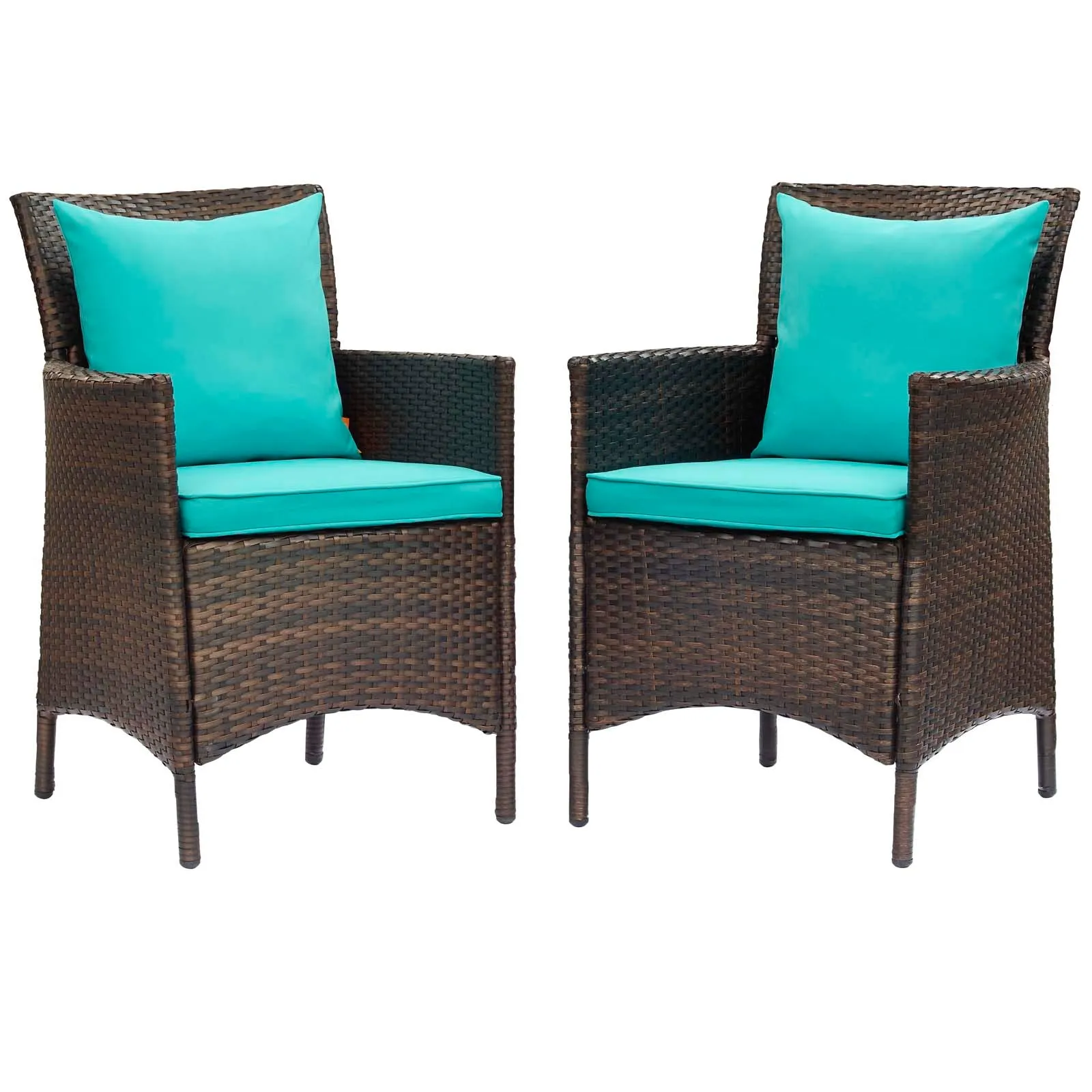 Modway Conduit Outdoor Patio Wicker Rattan Dining Armchair Set of 2 - EEI-4030
