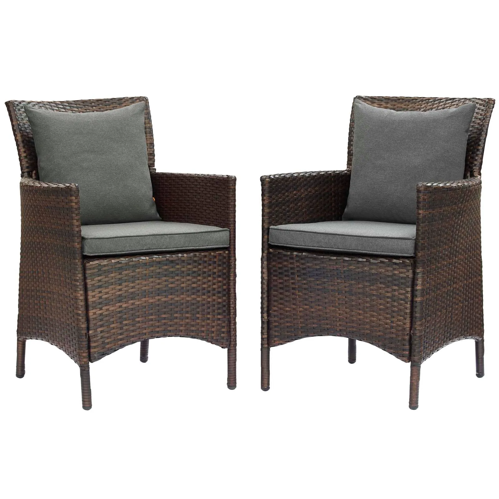 Modway Conduit Outdoor Patio Wicker Rattan Dining Armchair Set of 2 - EEI-4030