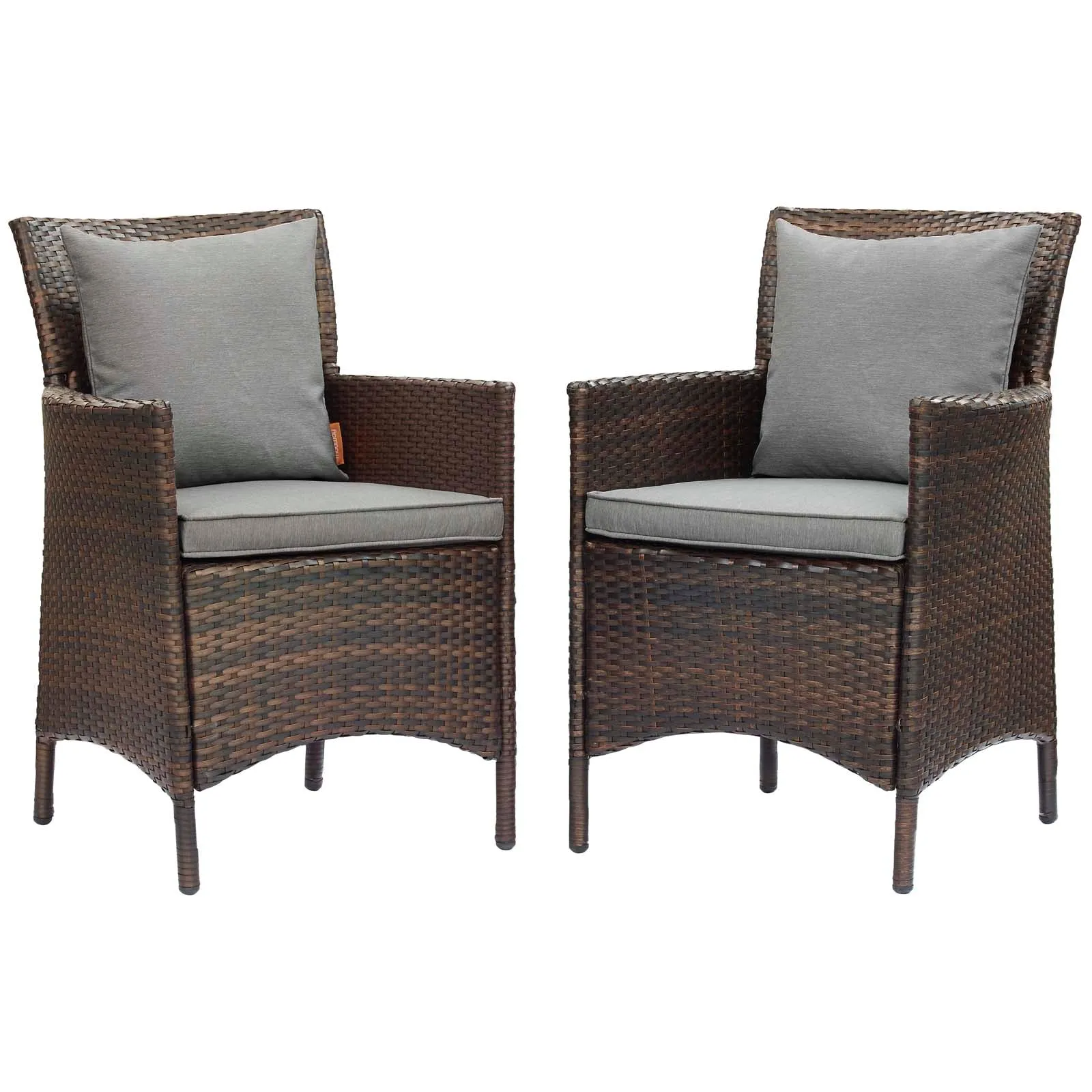 Modway Conduit Outdoor Patio Wicker Rattan Dining Armchair Set of 2 - EEI-4030