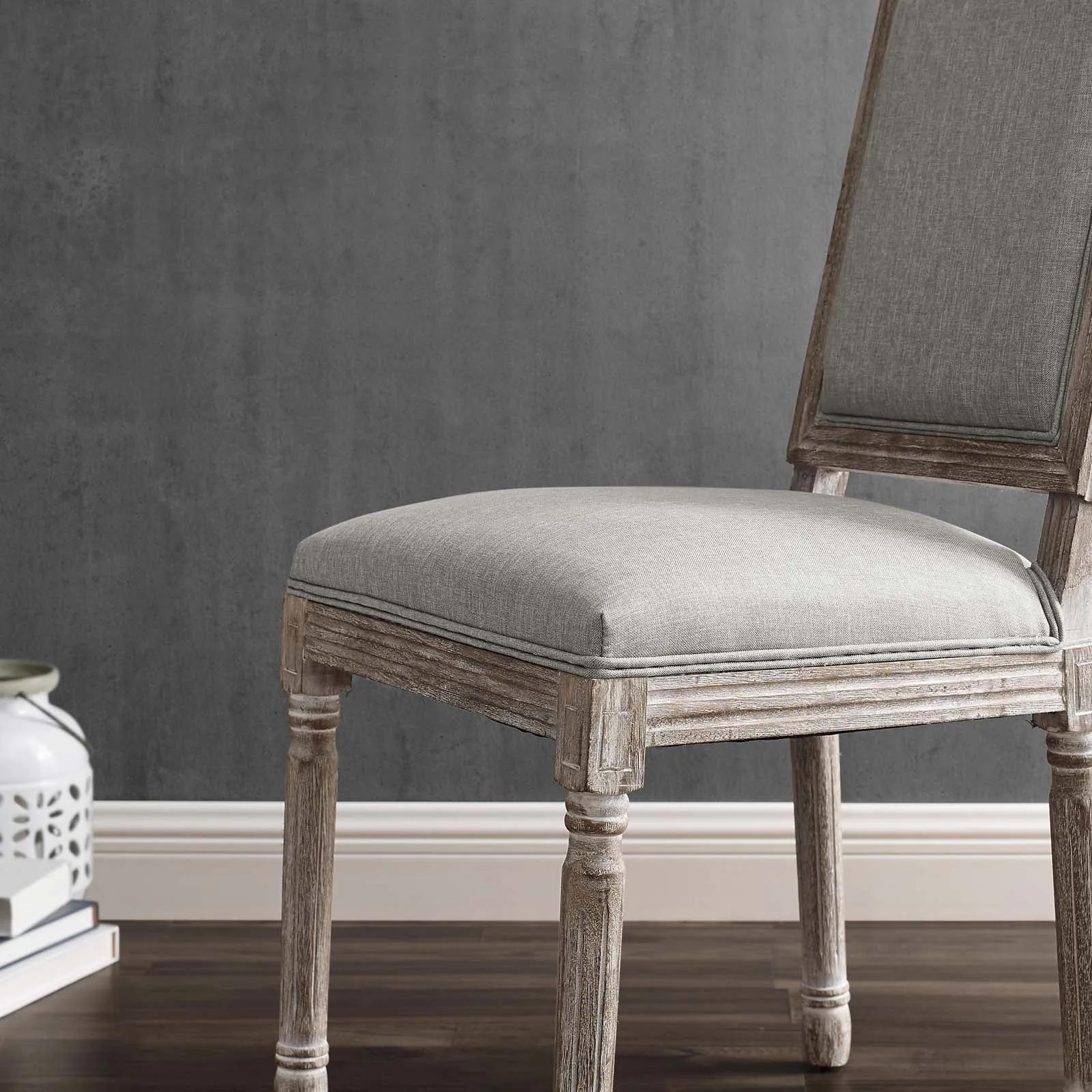 Modway Court Vintage French Upholstered Fabric Dining Side Chair - EEI-2682