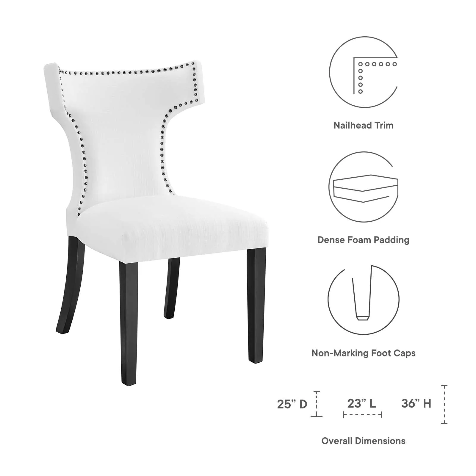 Modway Curve Fabric Dining Chair - EEI-2221