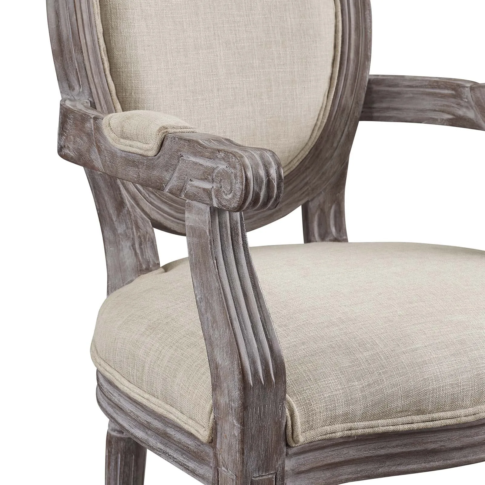 Modway Emanate Vintage French Upholstered Fabric Dining Armchair - EEI-2823