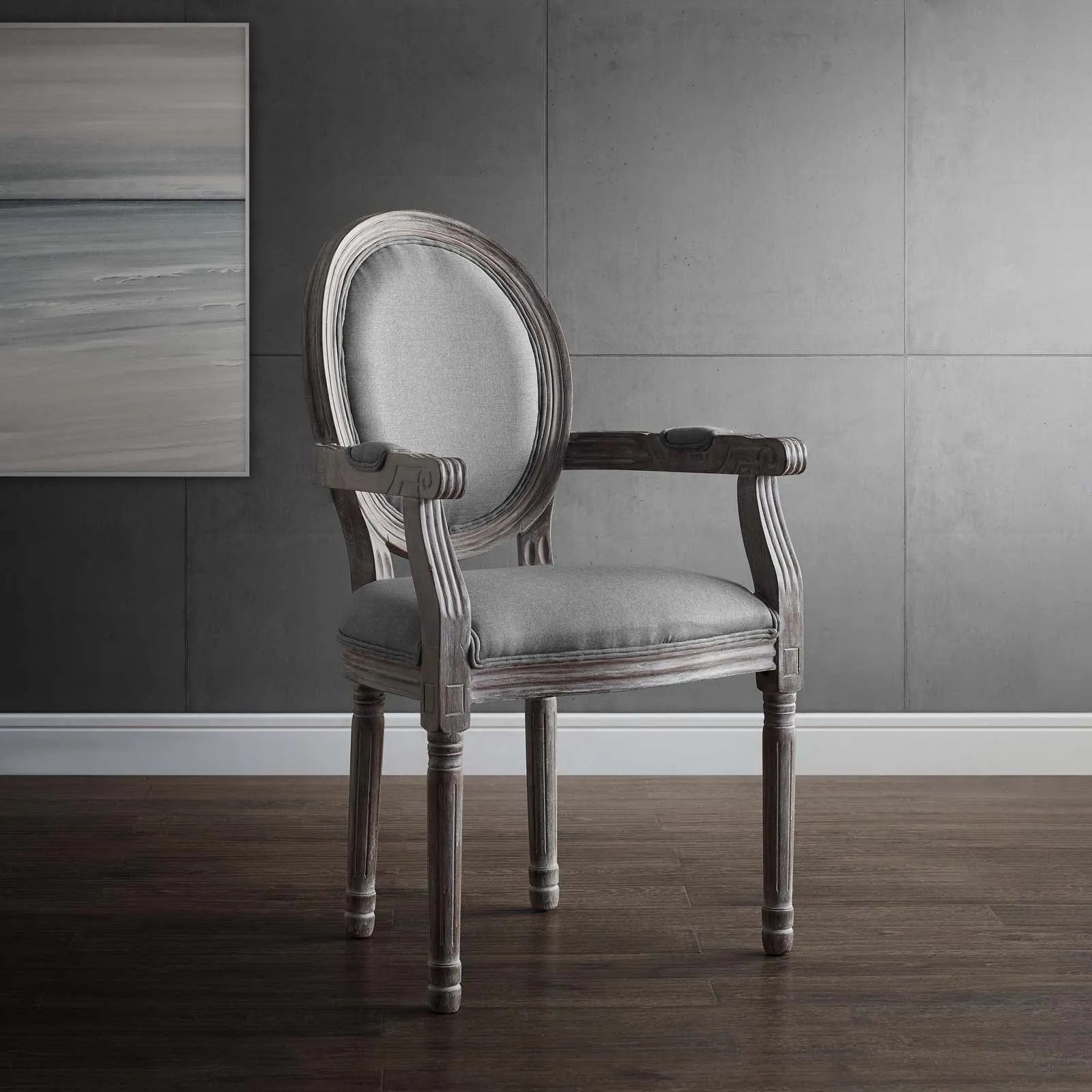 Modway Emanate Vintage French Upholstered Fabric Dining Armchair - EEI-2823