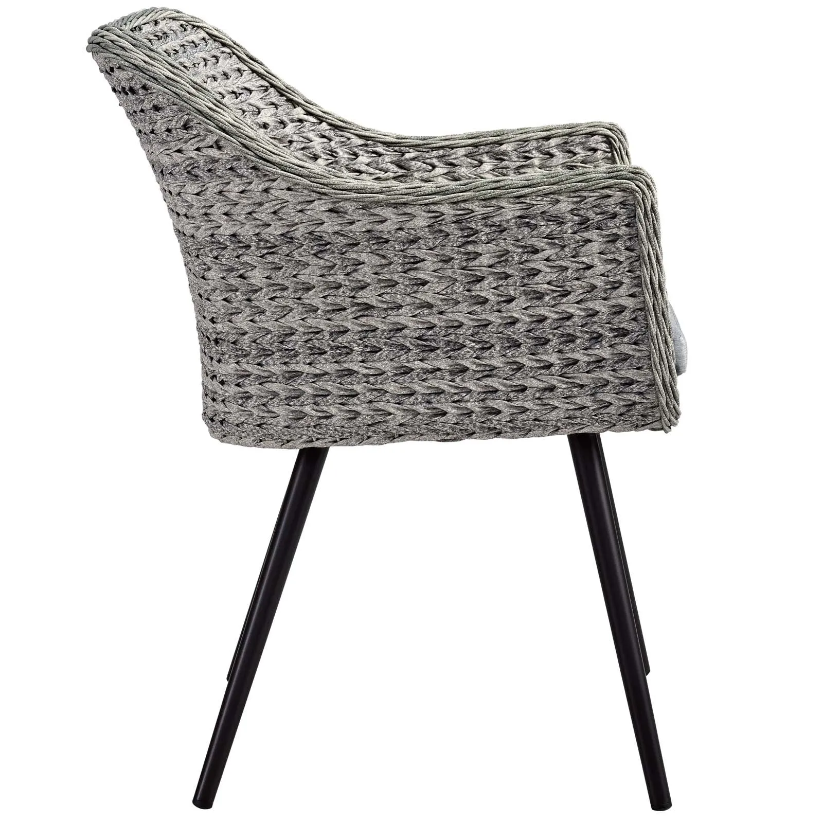 Modway Endeavor Dining Armchair Outdoor Patio Wicker Rattan Set of 2 - EEI-3181