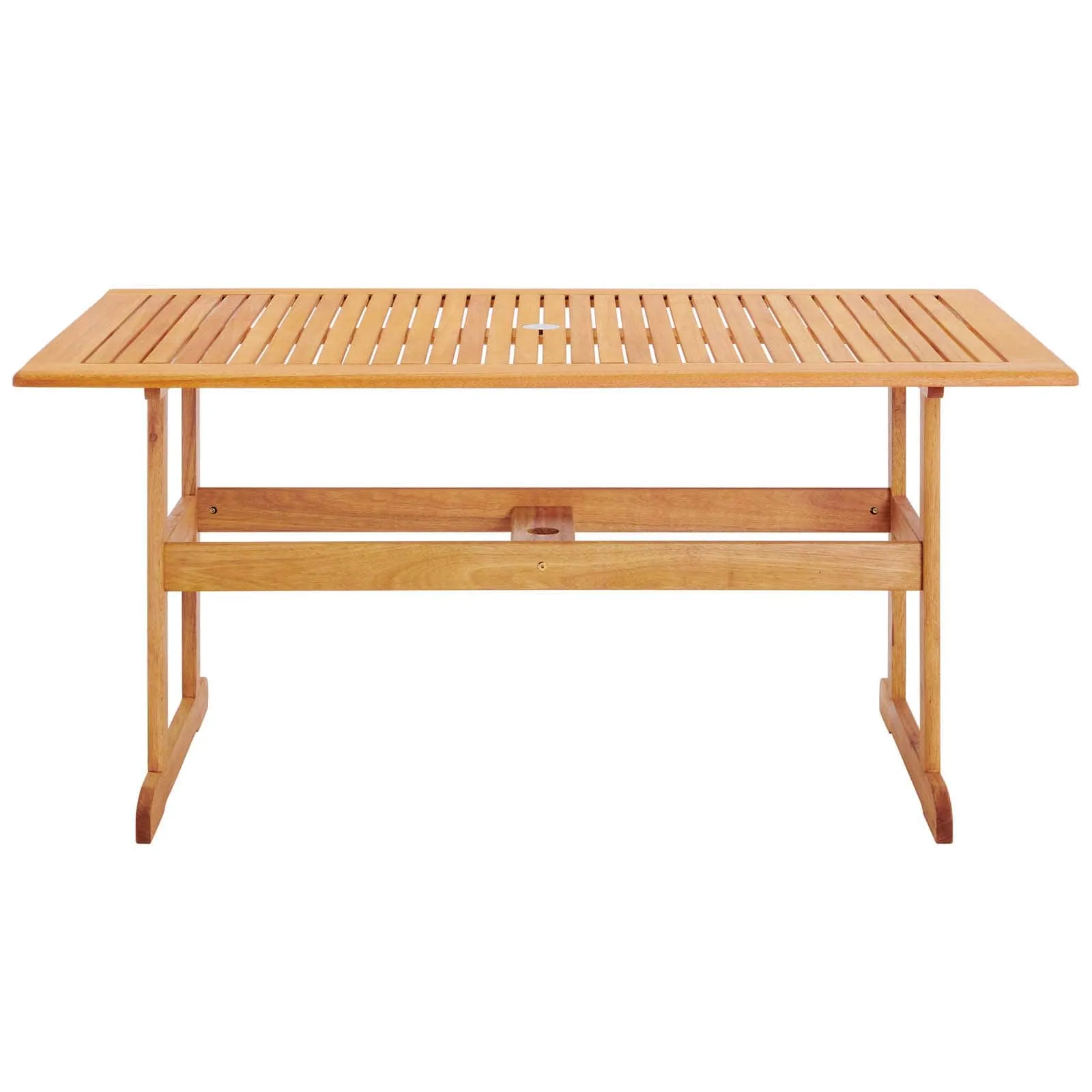 Modway Hatteras 59" Rectangle Outdoor Patio Eucalyptus Wood Dining Table - EEI-3675