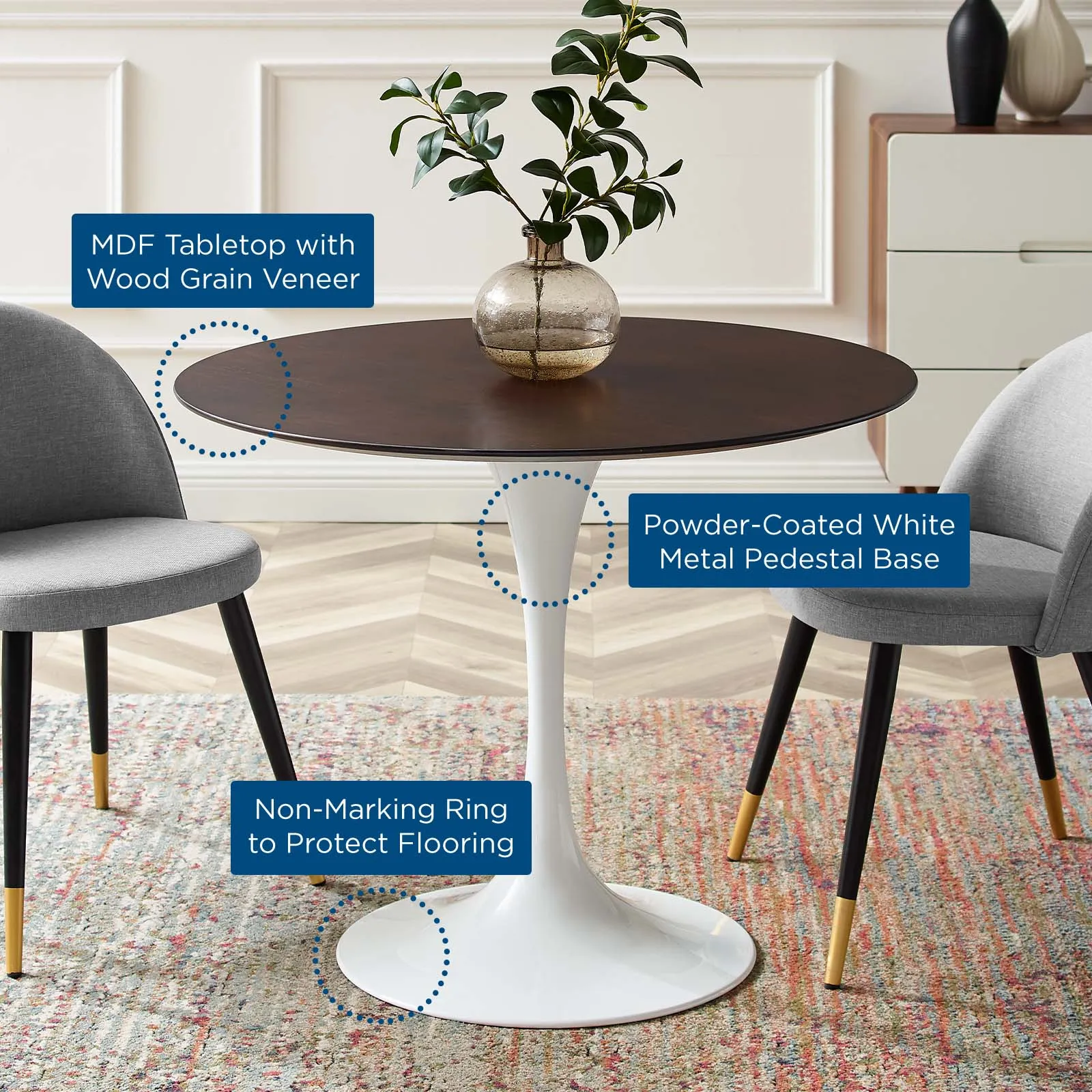 Modway Lippa 36" Dining Table - EEI-5157