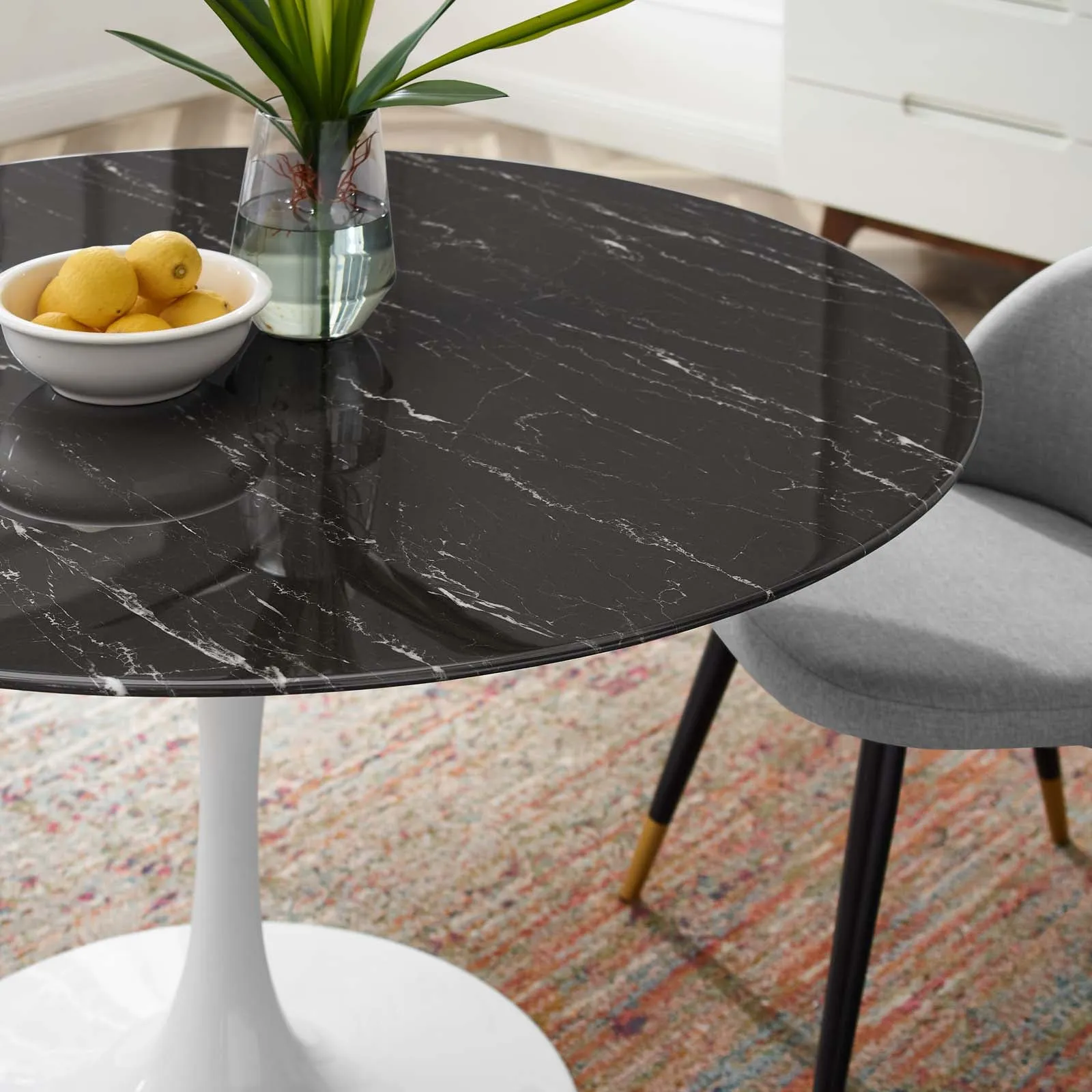 Modway Lippa 47" Artificial Marble Dining Table - EEI-5182