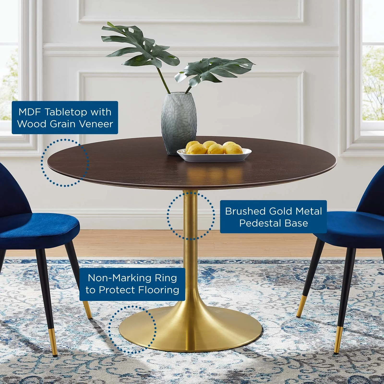 Modway Lippa 47" Wood Dining Table - EEI-5230