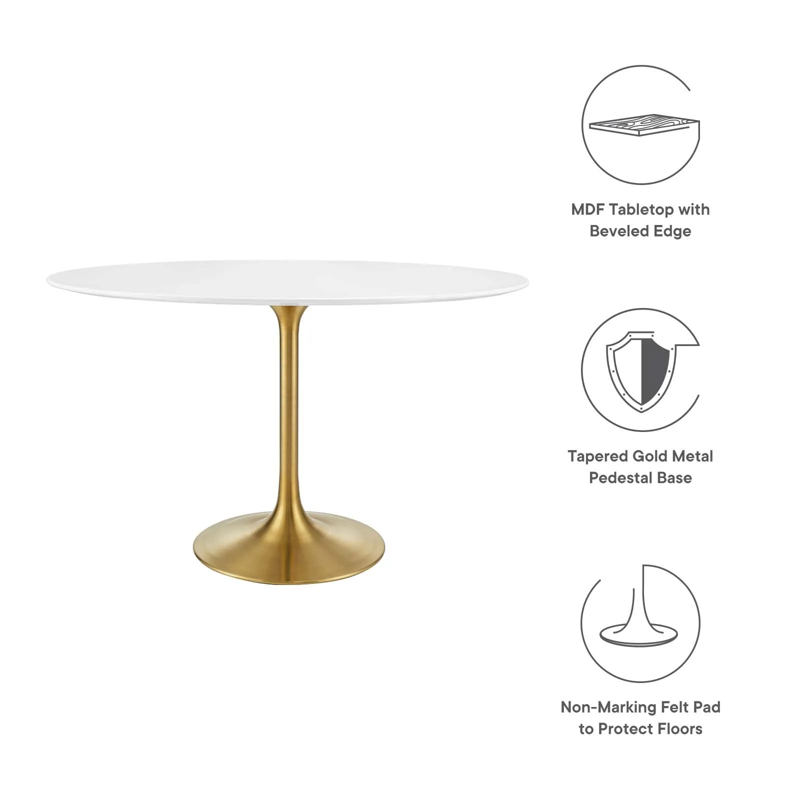 Modway Lippa 48" Oval Dining Table - EEI-3215