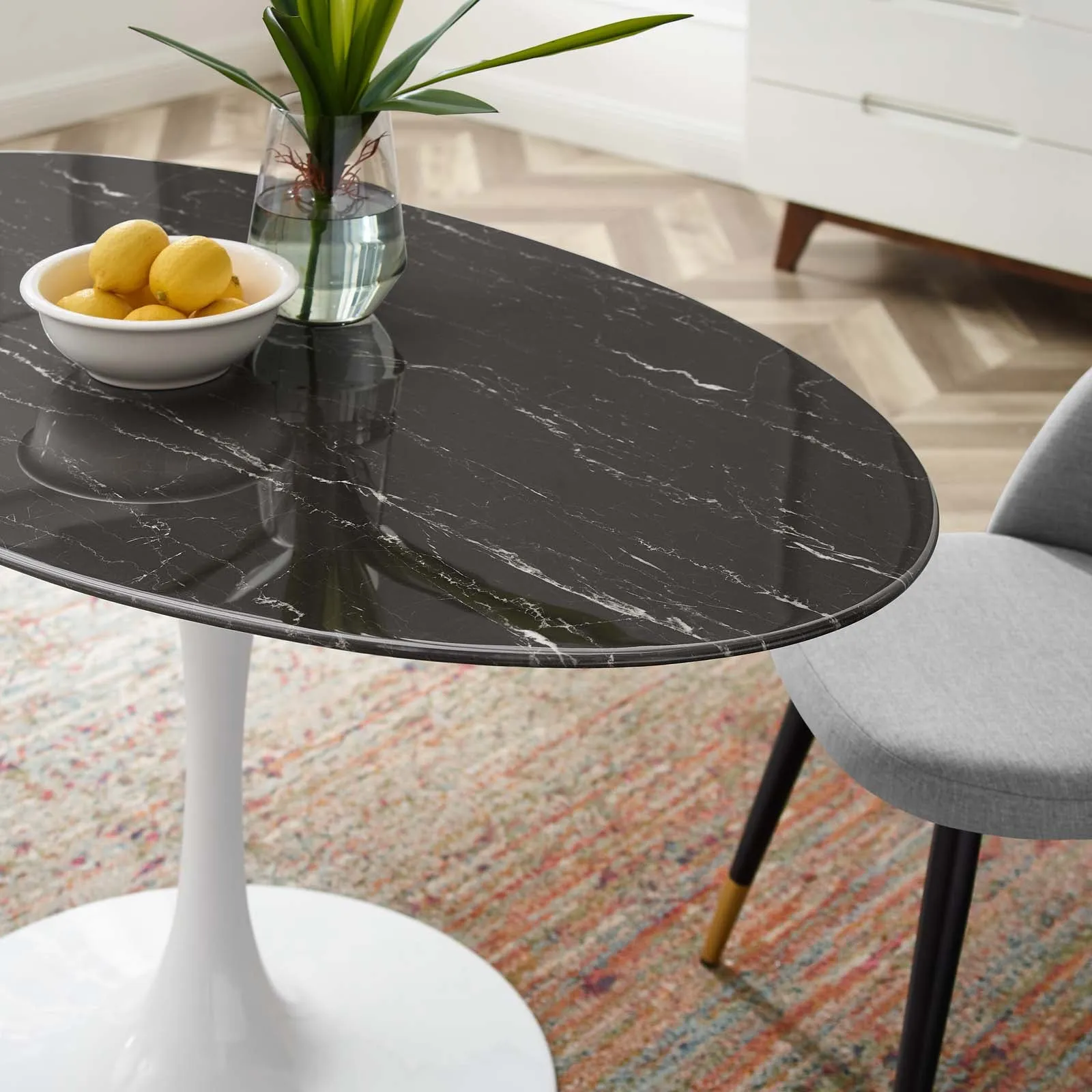 Modway Lippa 54" Artificial Marble Dining Table - EEI-5185