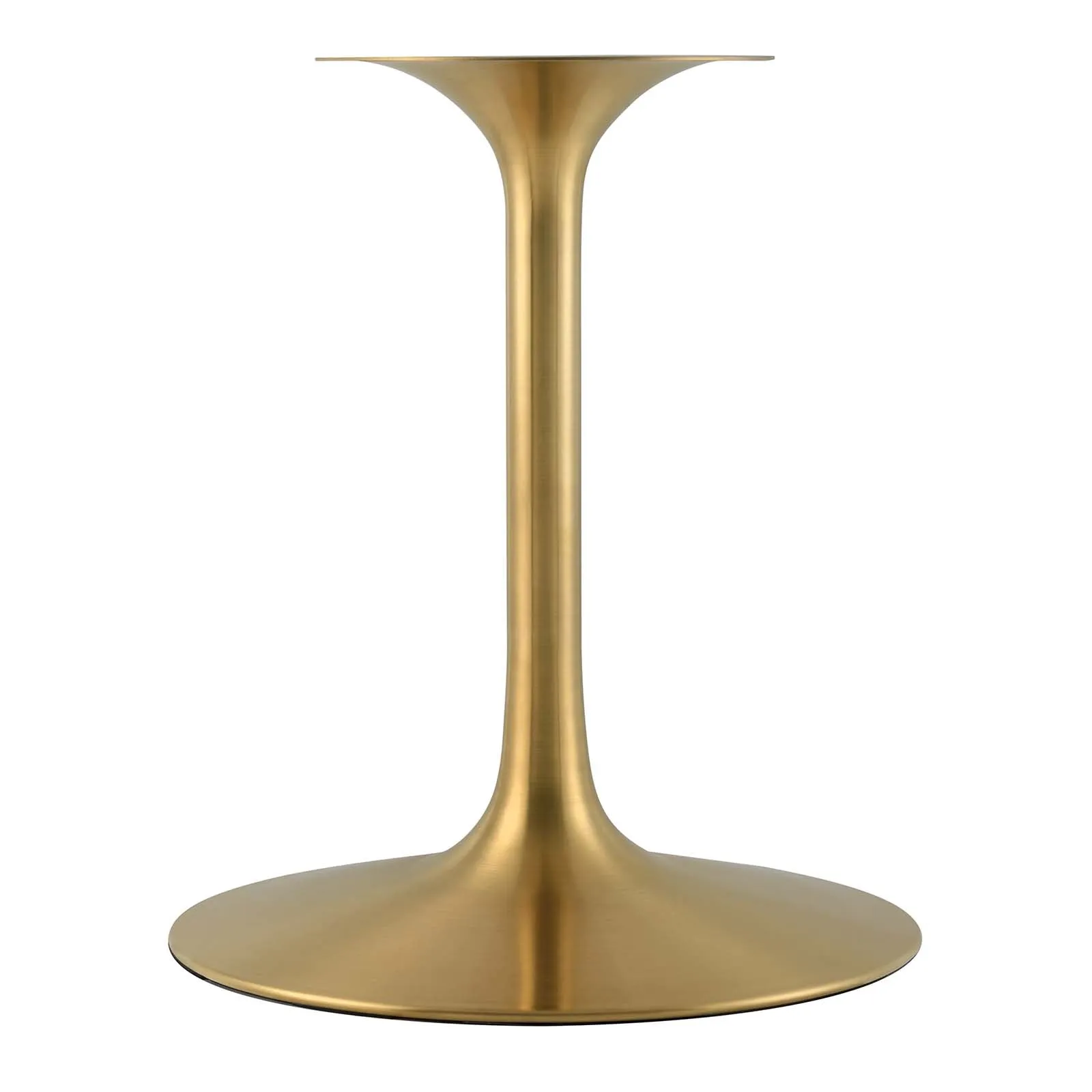 Modway Lippa 54" Round Artificial Marble Dining Table in Gold White - EEI-3233