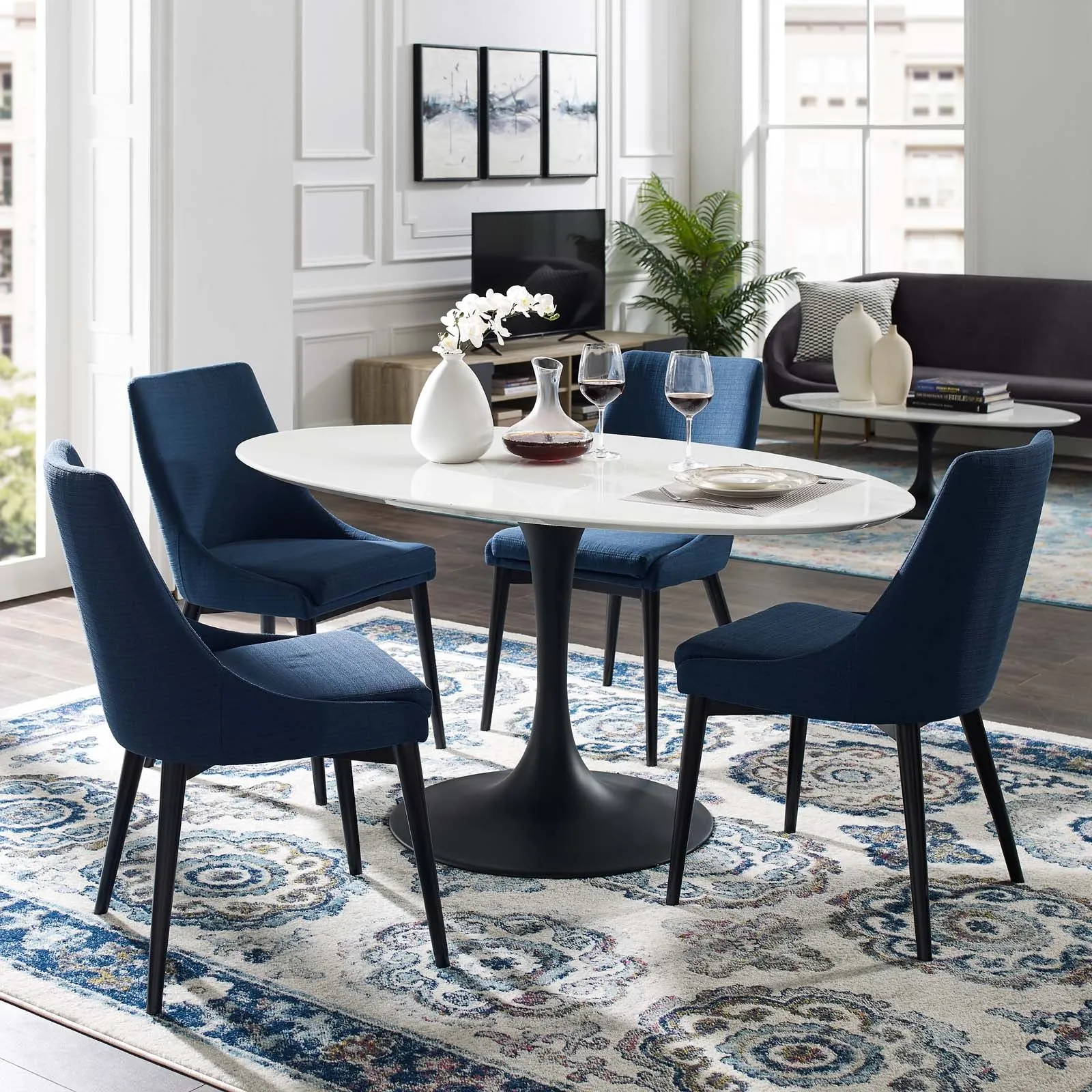 Modway Lippa 60" Oval Wood Top Dining Table - EEI-3539