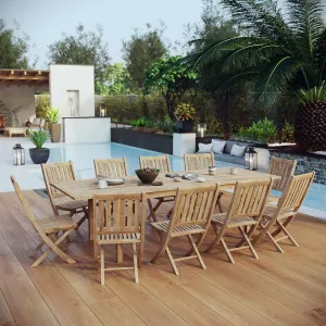 Modway Marina 11 Piece Outdoor Patio Teak Outdoor Dining Set-EEI-3284 - EEI-3284