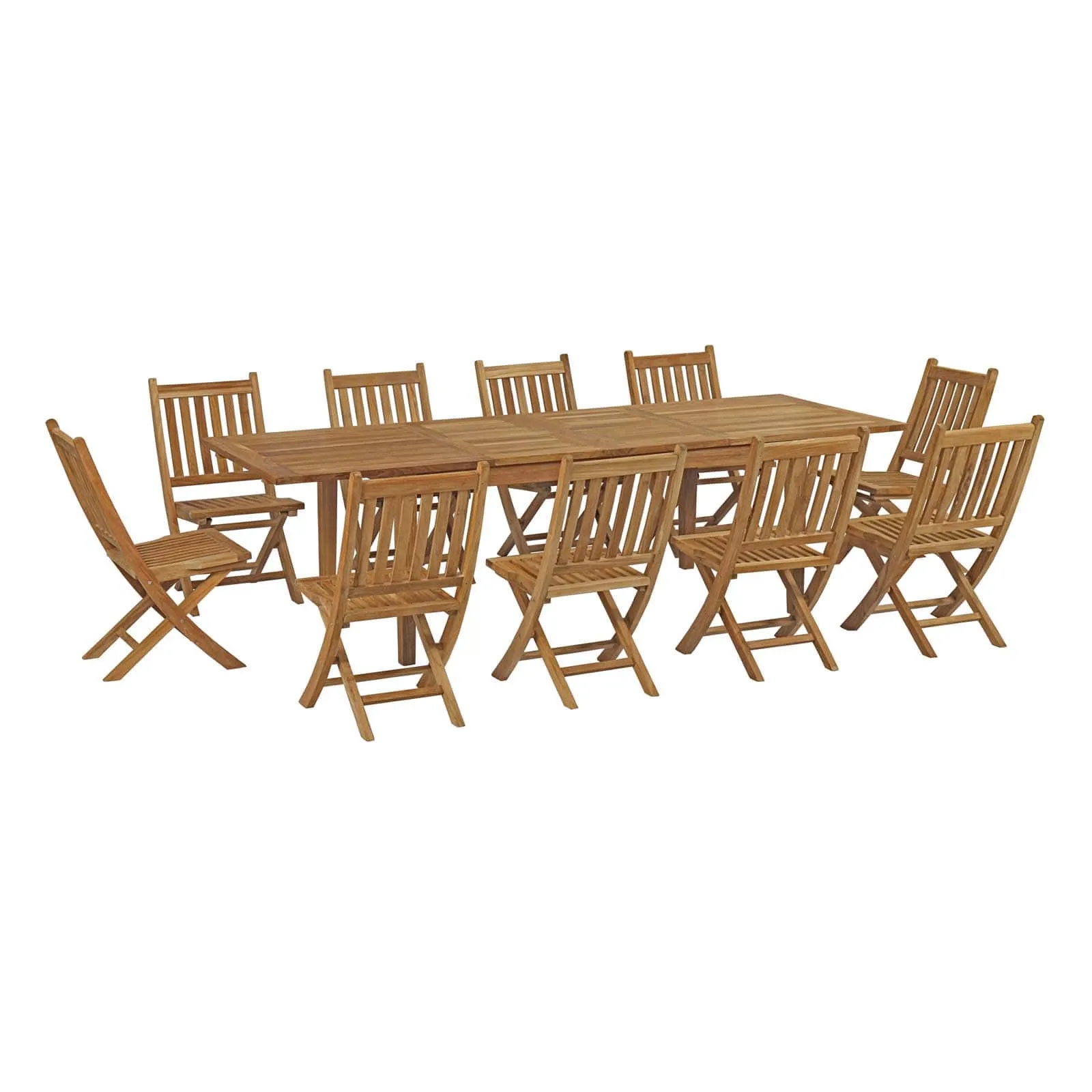 Modway Marina 11 Piece Outdoor Patio Teak Outdoor Dining Set-EEI-3284 - EEI-3284