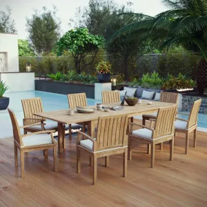 Modway Marina 9 Piece Outdoor Patio Teak Dining Set - EEI-4034