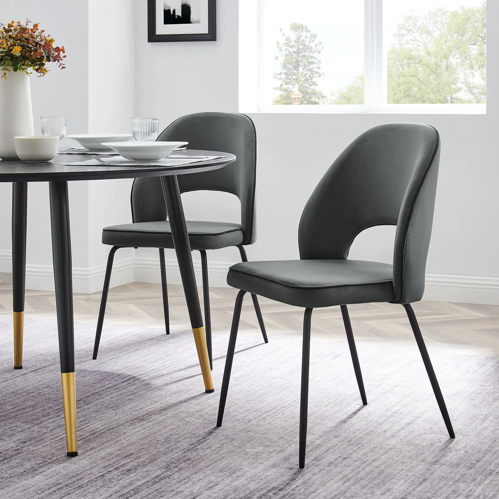 Modway Nico Performance Velvet Dining Chair Set of 2 - EEI-4673