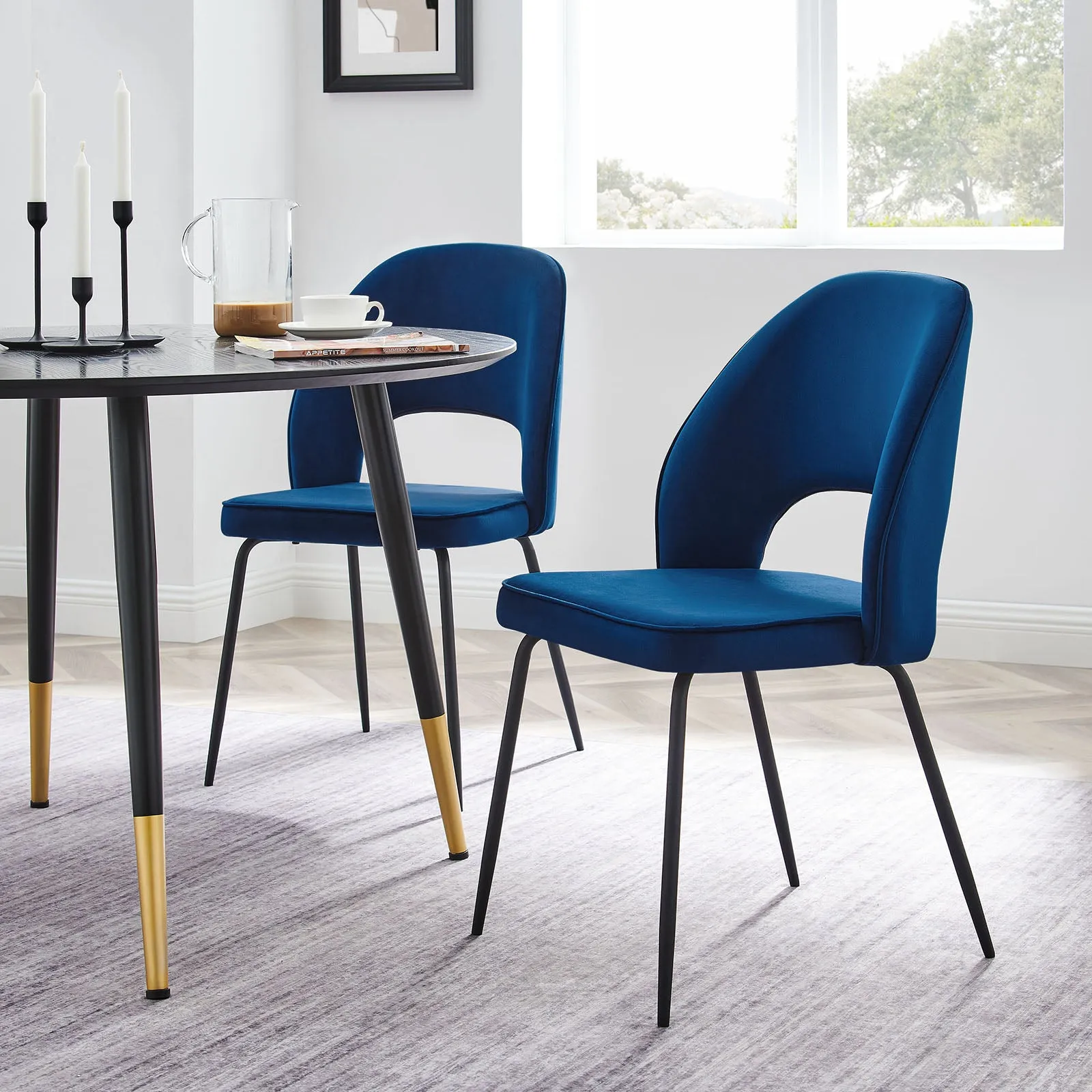 Modway Nico Performance Velvet Dining Chair Set of 2 - EEI-4673