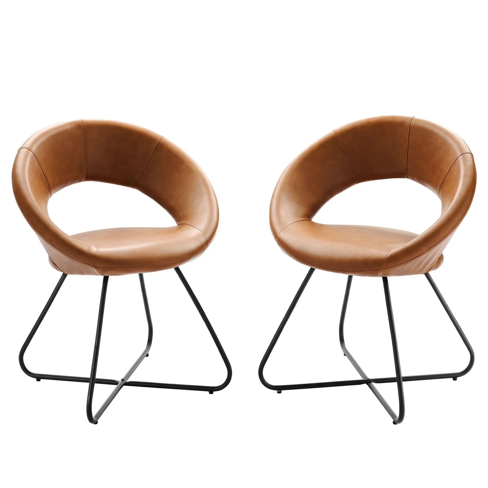 Modway Nouvelle Vegan Leather Dining Chair Set of 2 - EEI-4682