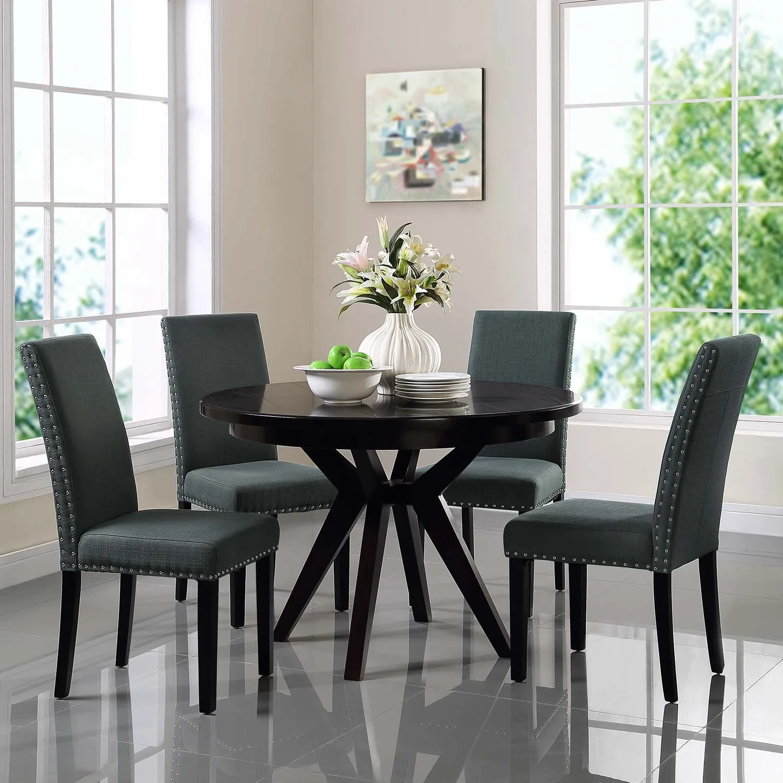 Modway Parcel Dining Side Chair Fabric Set of 4 - EEI-3552