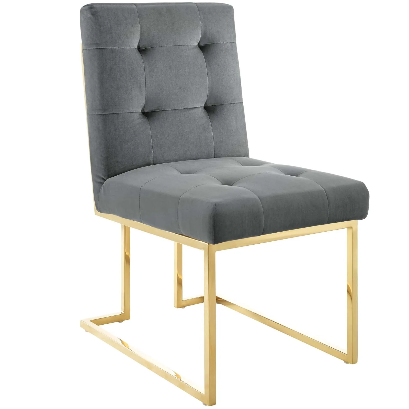 Modway Privy Gold Stainless Steel Performance Velvet Dining Chair - EEI-3744